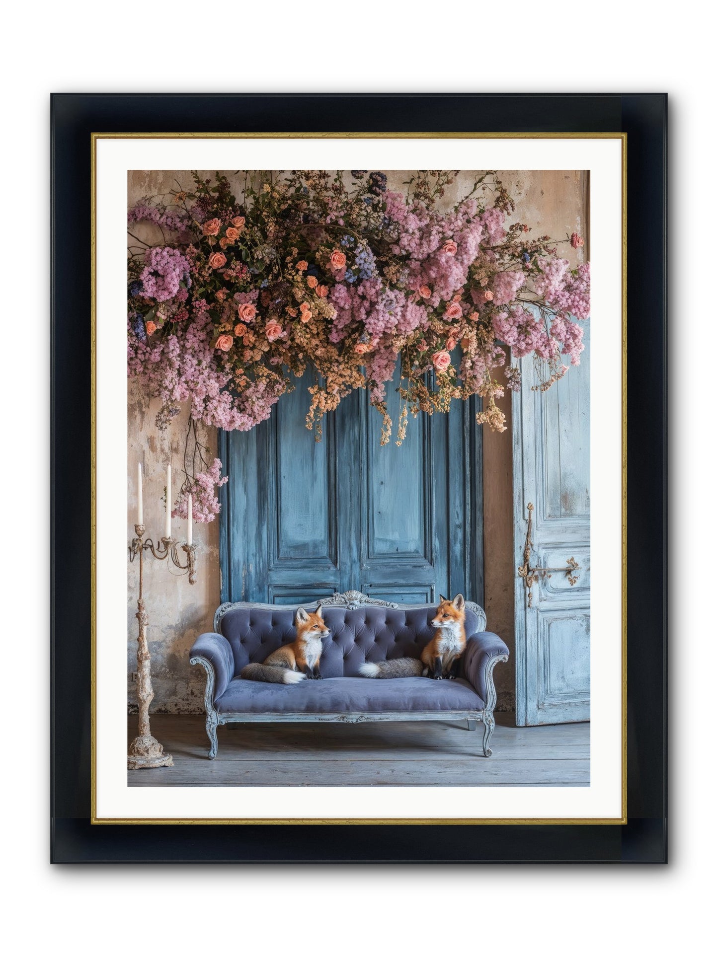 Jewels In The Thicket Framed Print - Wide Black w/Gold 30x40