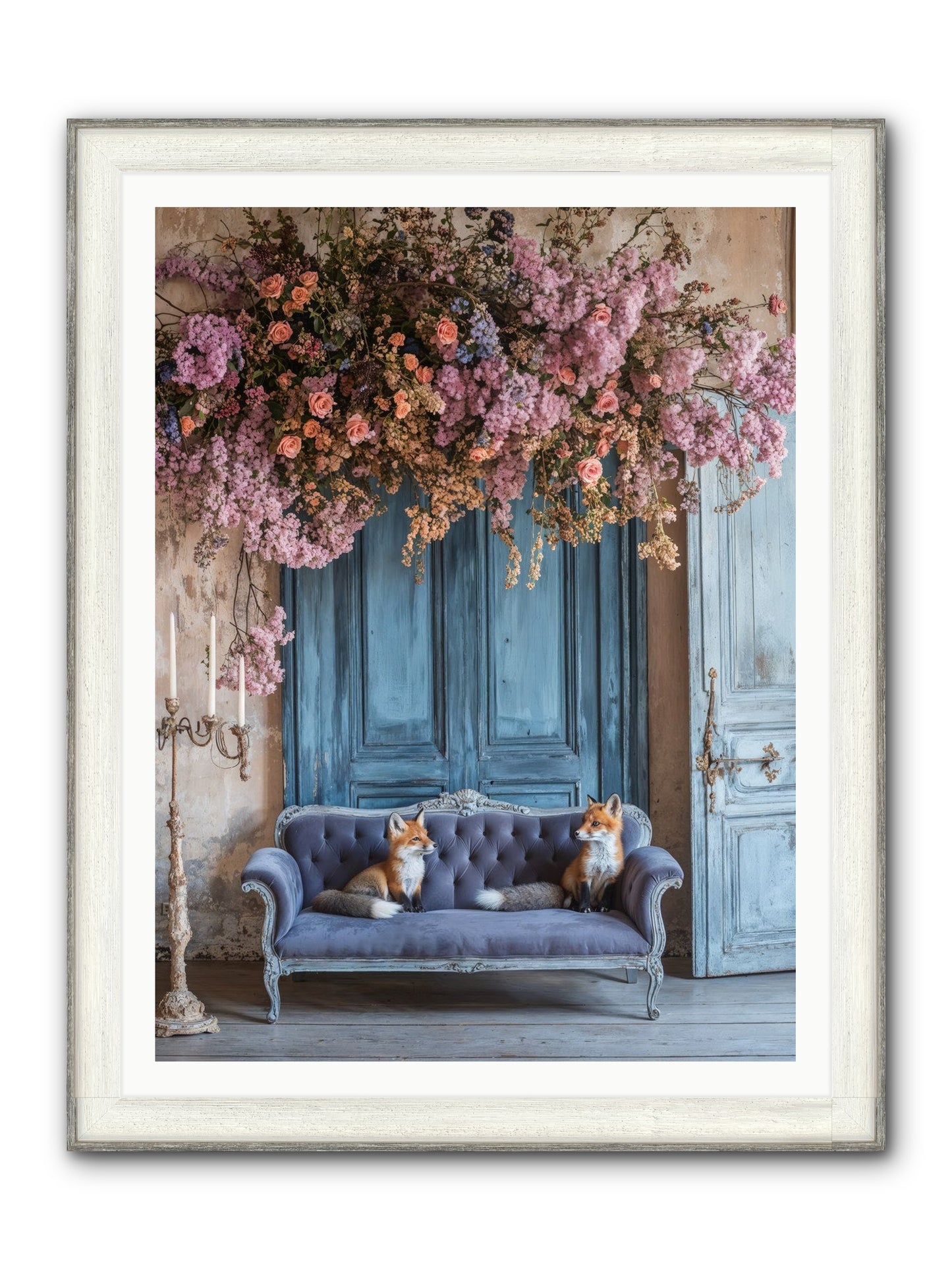 Jewels In The Thicket Framed Print - Driftwood White 36x48
