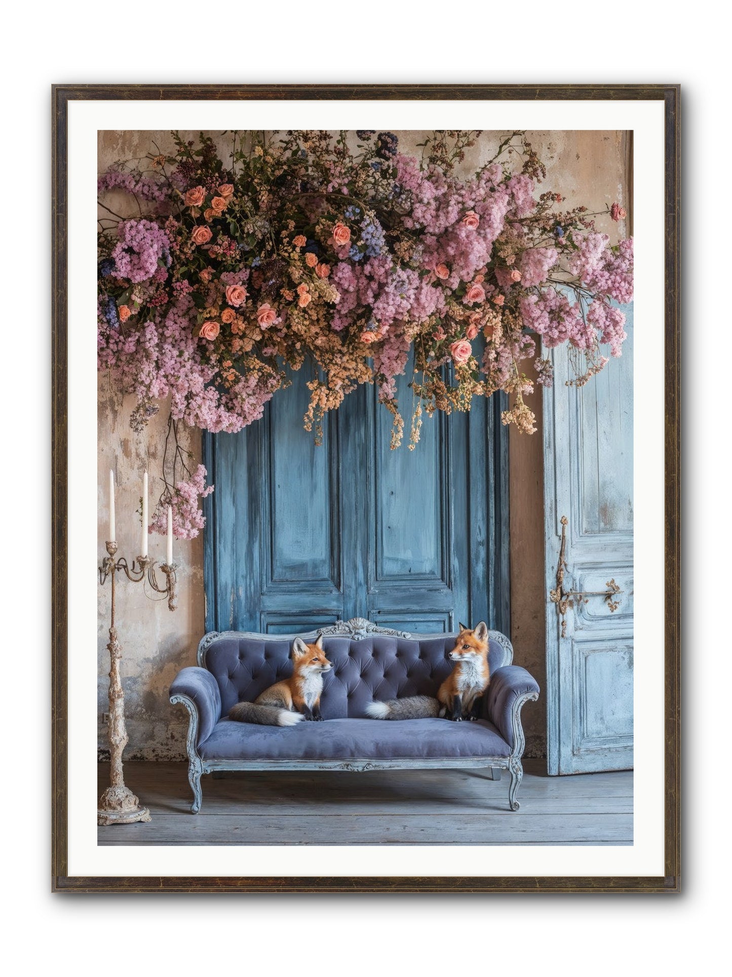 Jewels In The Thicket Framed Print - Slimwoods Black/Gold 36x48