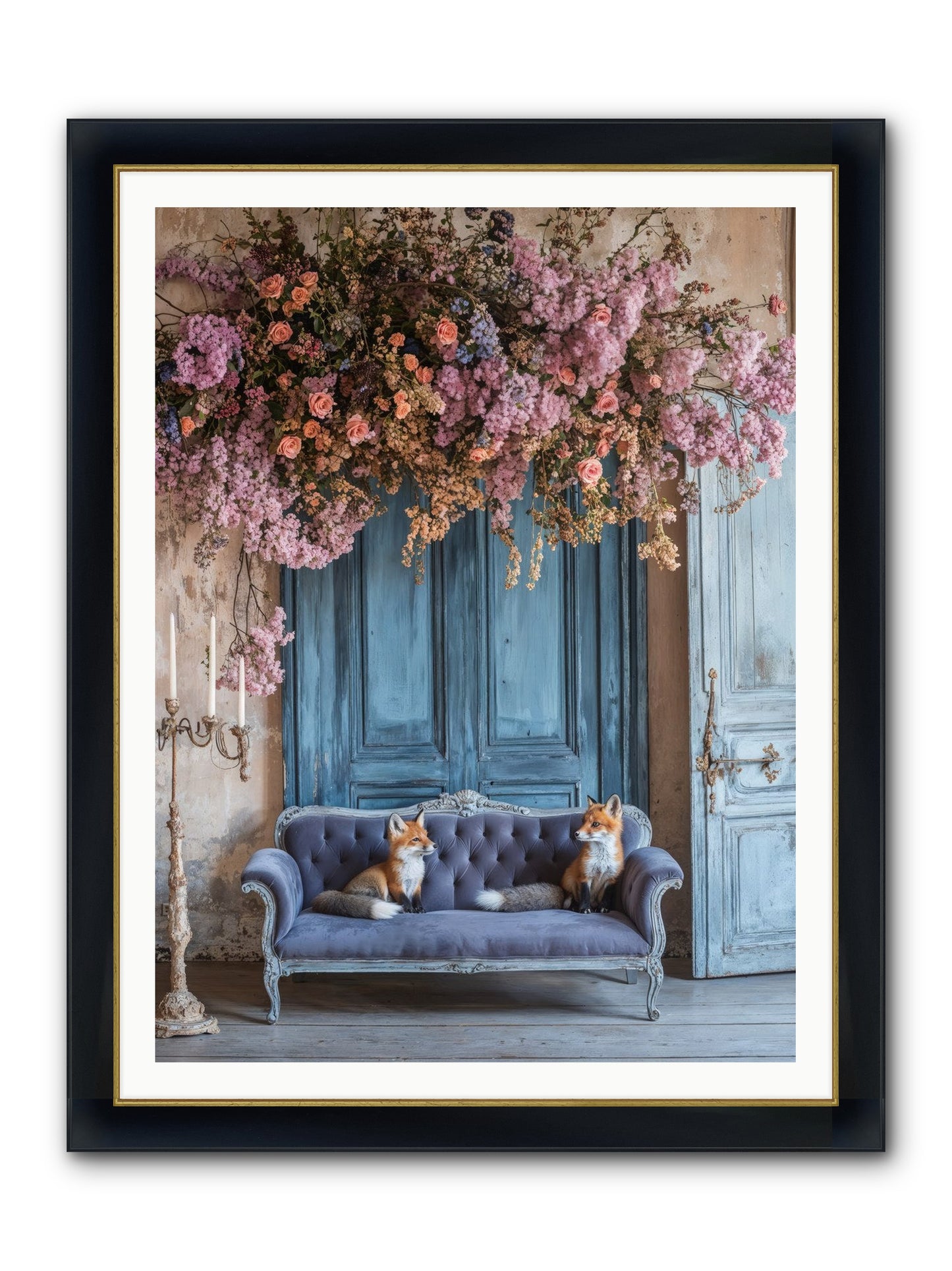 Jewels In The Thicket Framed Print - Wide Black w/Gold 36x48