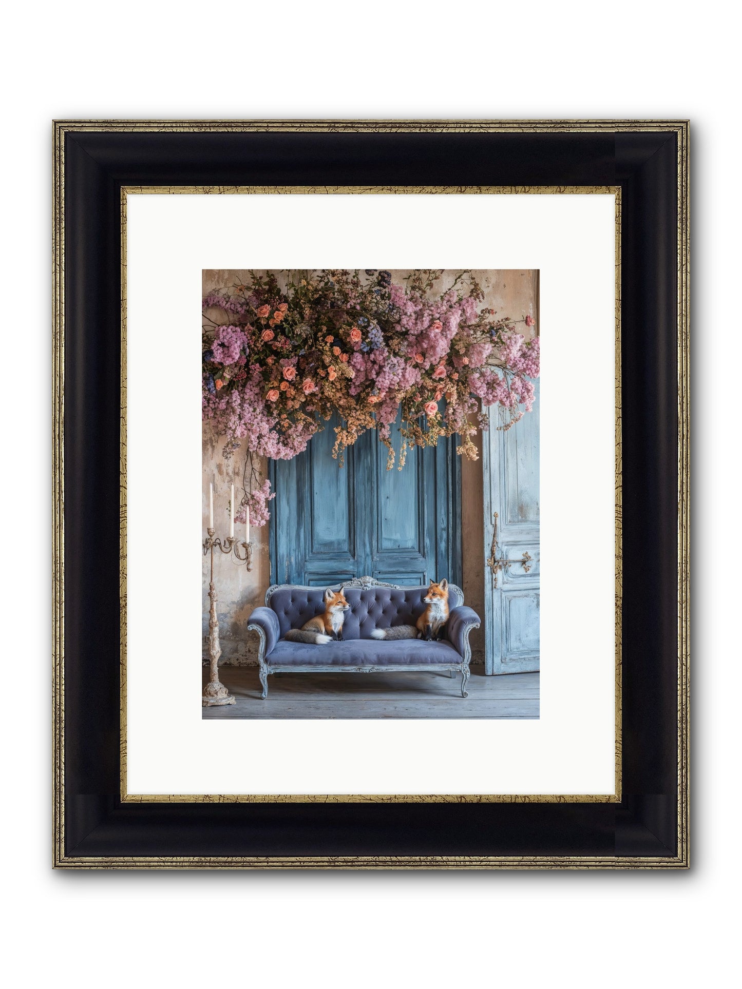 Jewels In The Thicket Framed Print - Black & Gold 9x12