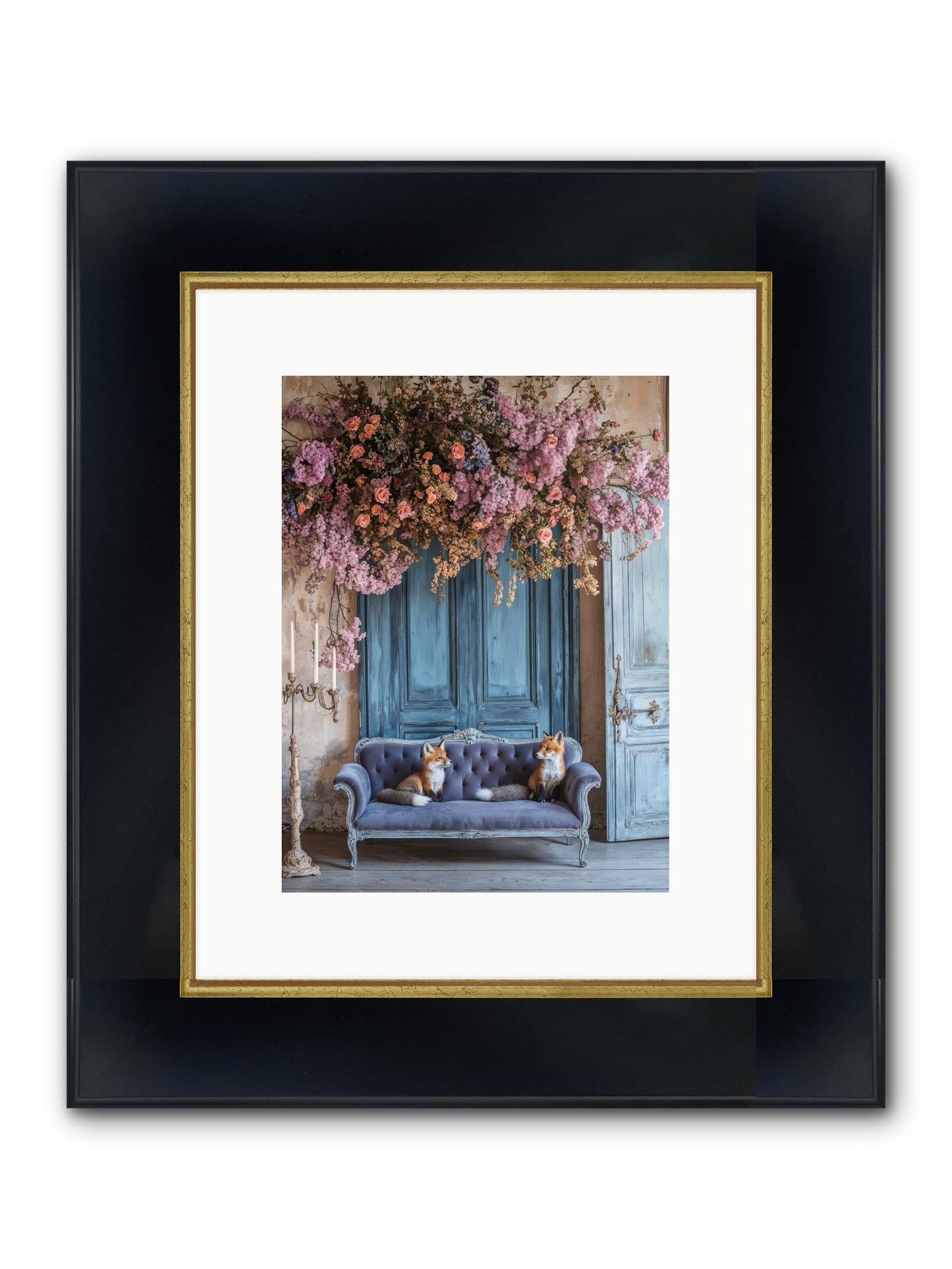 Jewels In The Thicket Framed Print - Wide Black w/Gold 9x12