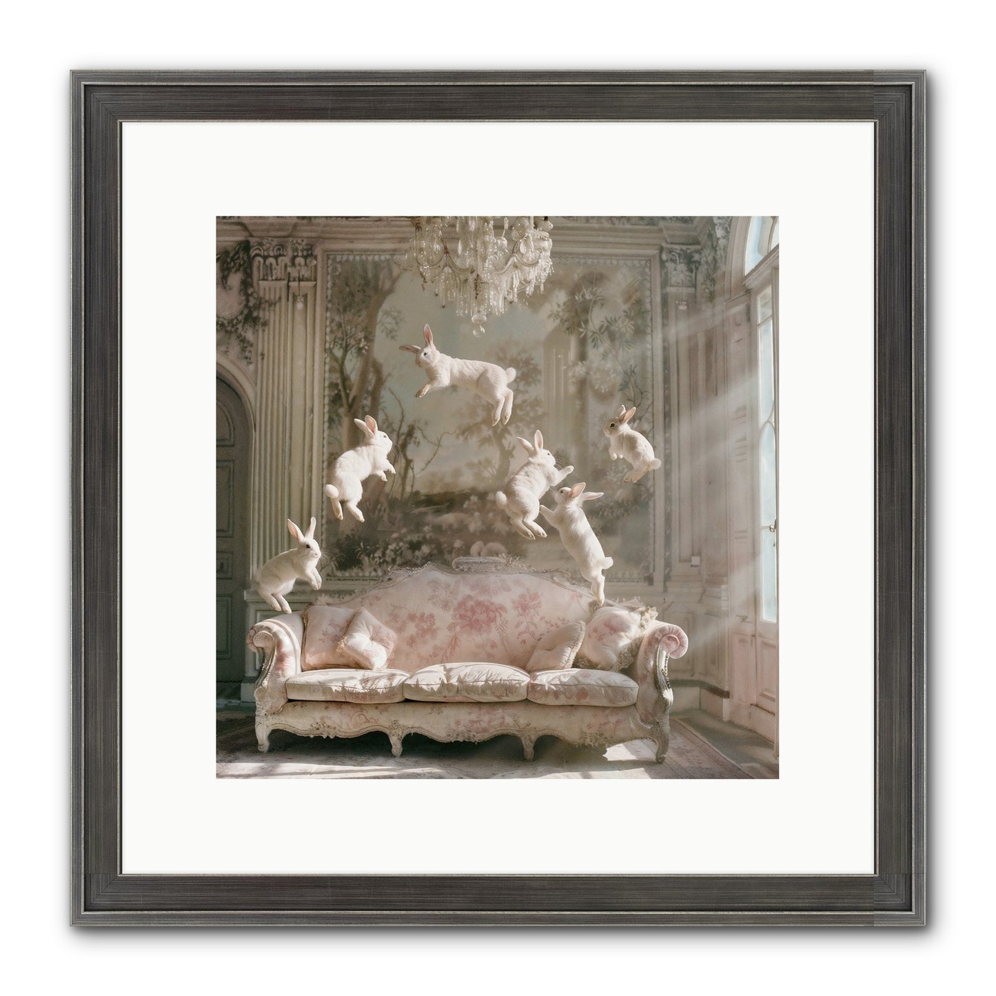 Joie De Vivre Framed Print - Slimwoods Black/Silver 12x12