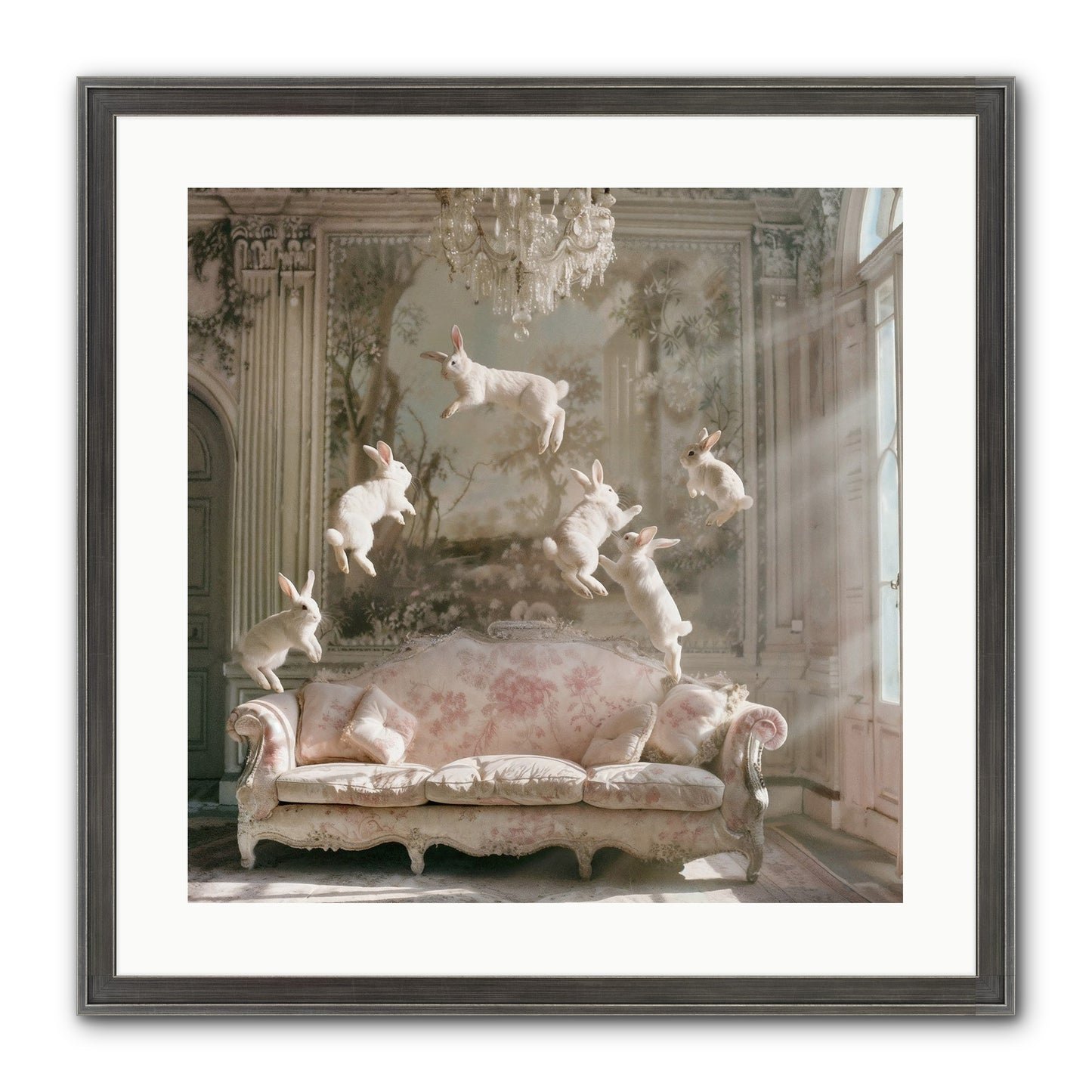 Joie De Vivre Framed Print - Slimwoods Black/Silver 20x20