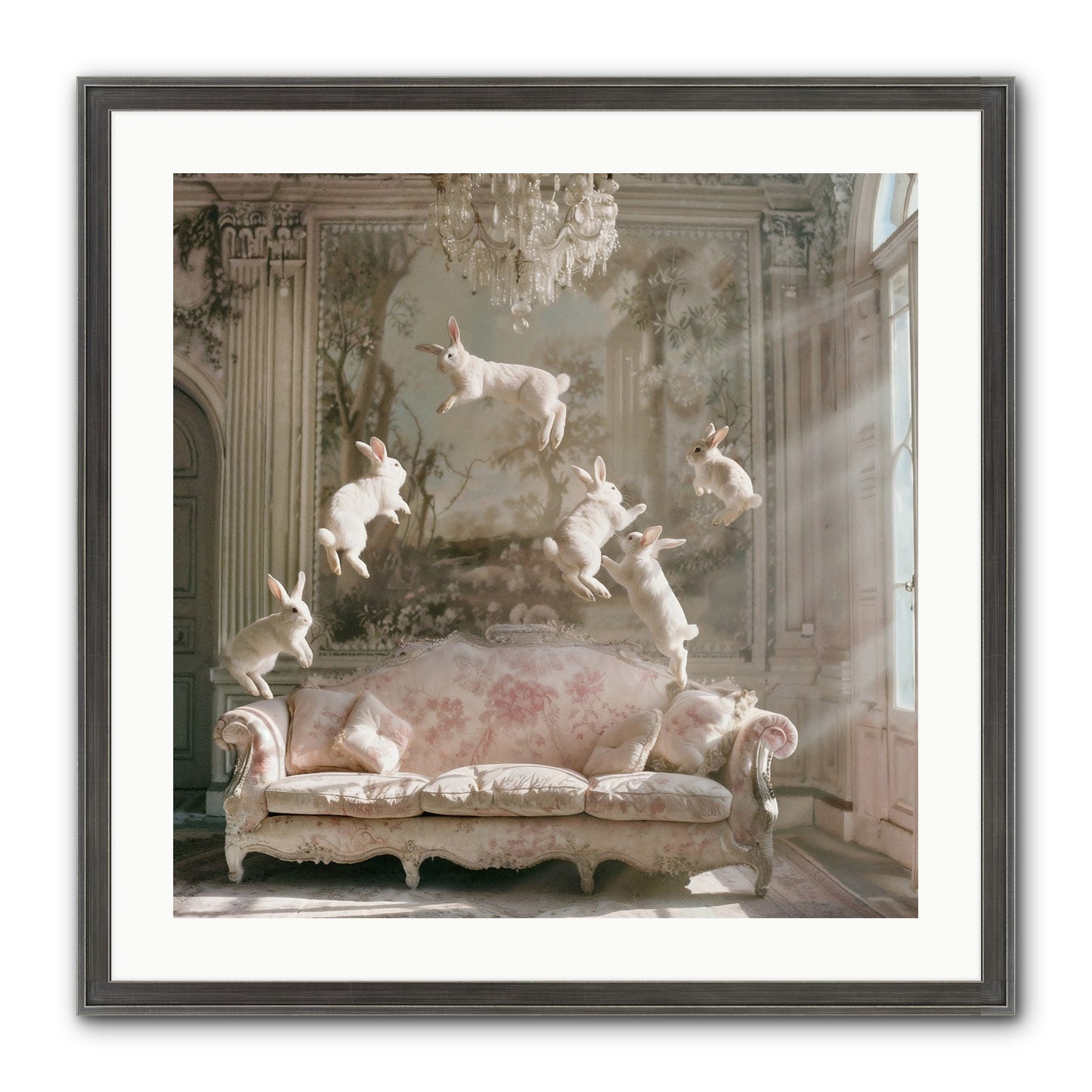 Joie De Vivre Framed Print - Slimwoods Black/Silver 24x24