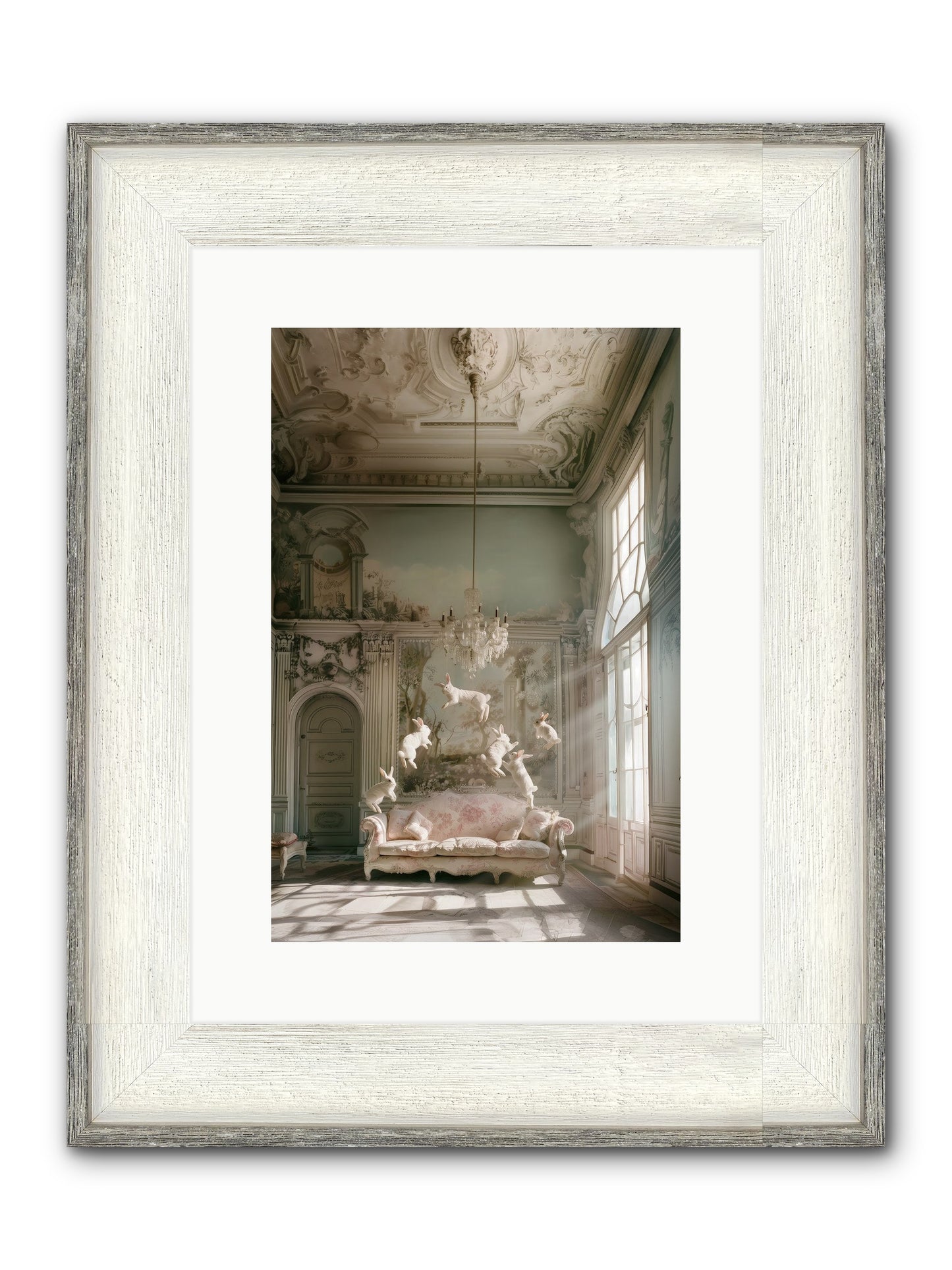Joie De Vivre Grande Framed Print - Driftwood White 10x15
