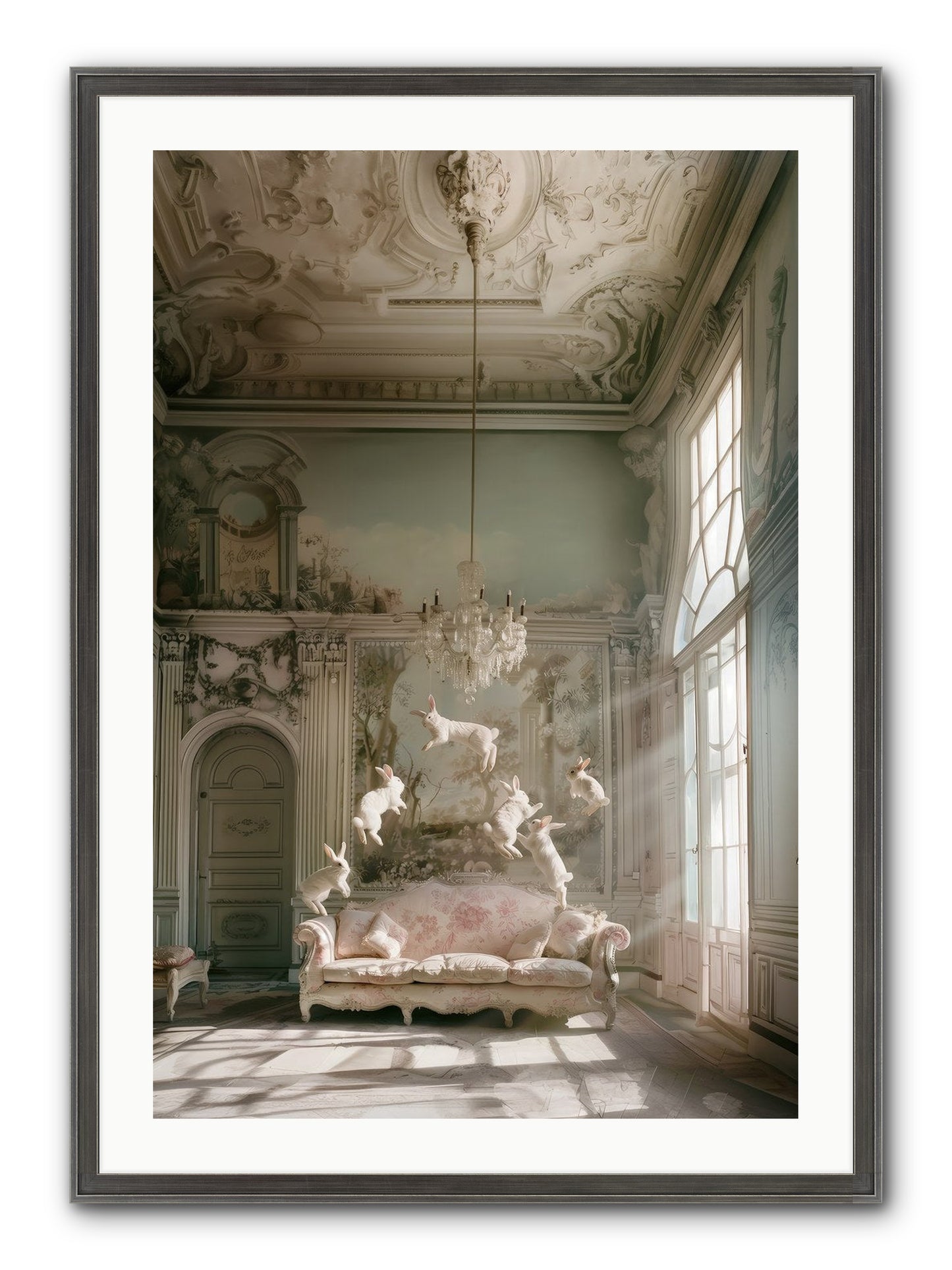 Joie De Vivre Grande Framed Print - Slimwoods Black/Silver 24x36