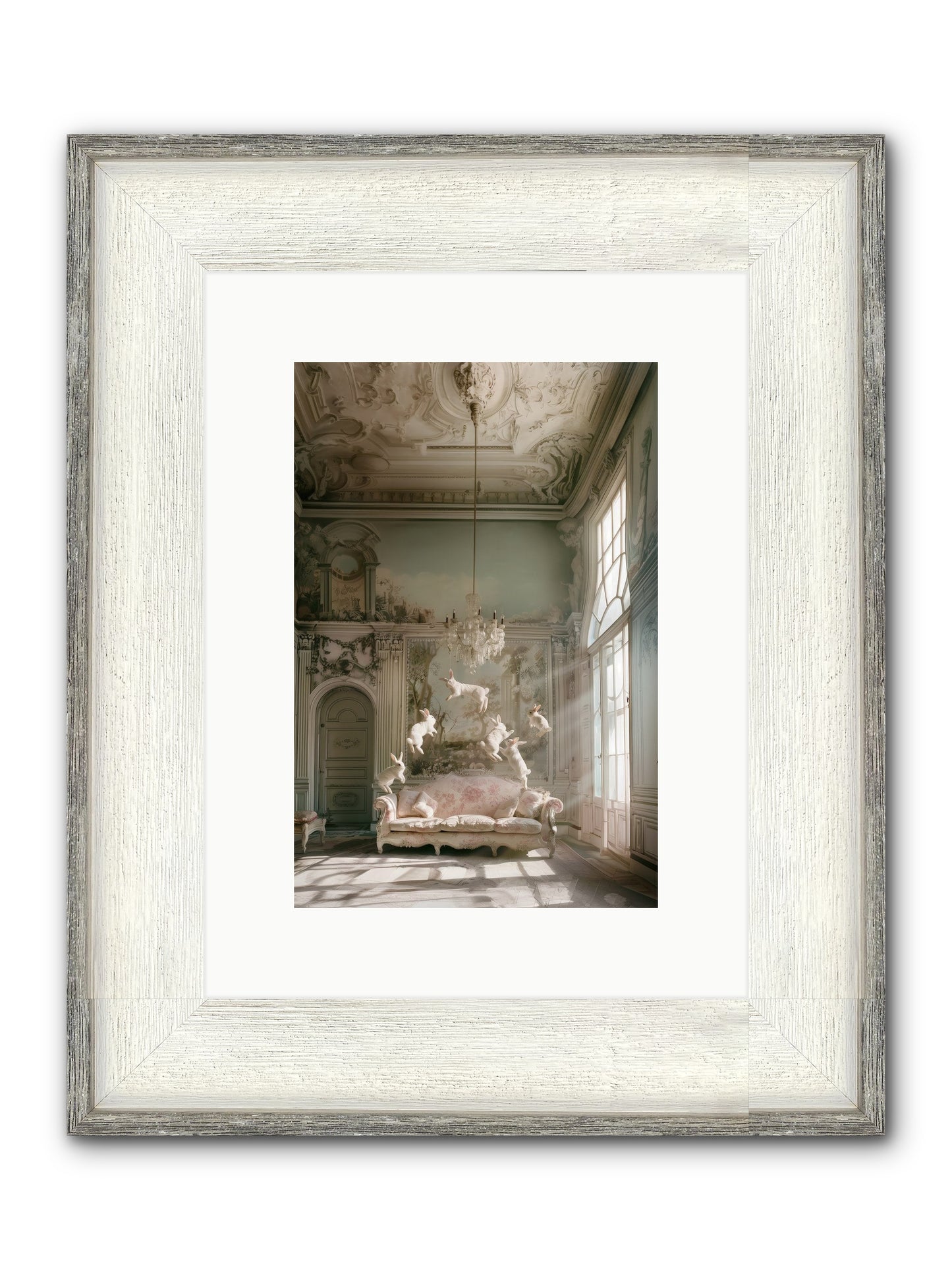 Joie De Vivre Grande Framed Print - Driftwood White 8x12