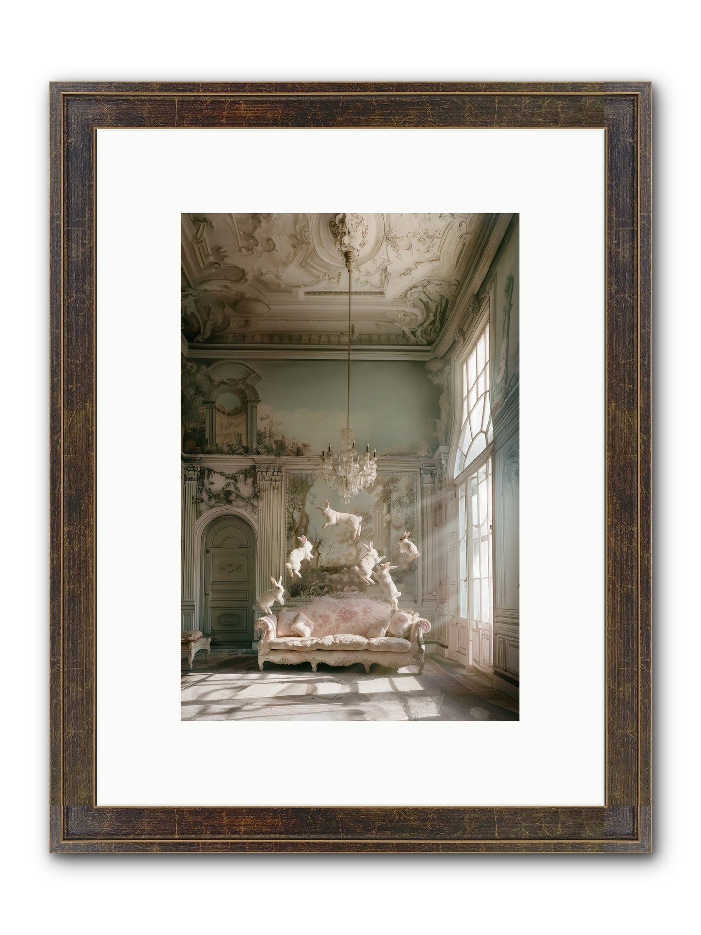 Joie De Vivre Grande Framed Print - Slimwoods Black/Gold 8x12