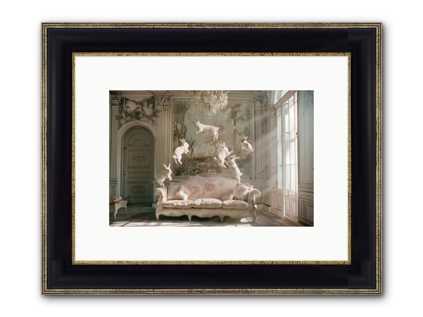 Joie De Vivre No. 2 Framed Print - Black & Gold 12x8