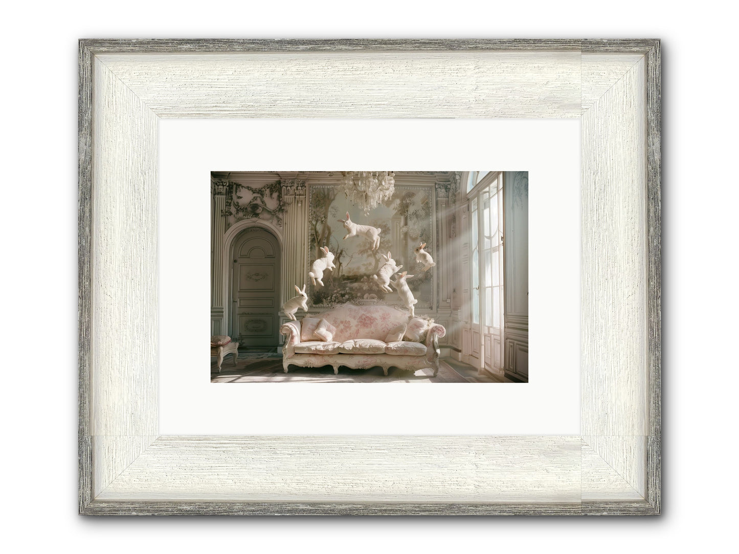 Joie De Vivre No. 2 Framed Print - Driftwood White 12x8