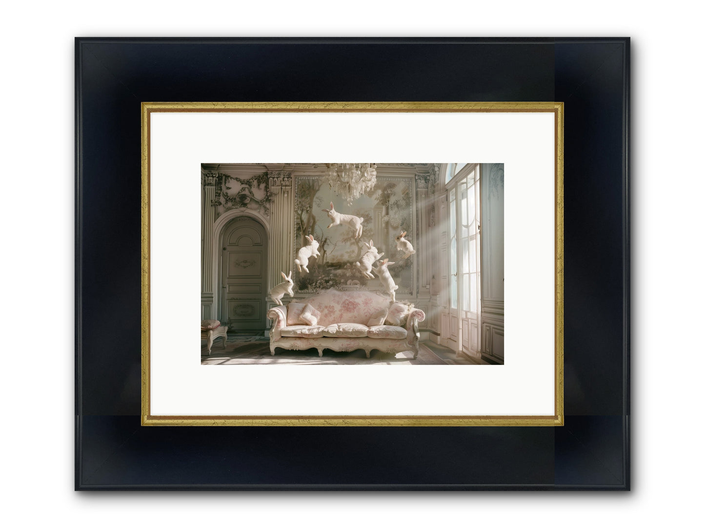 Joie De Vivre No. 2 Framed Print - Wide Black w/Gold 12x8