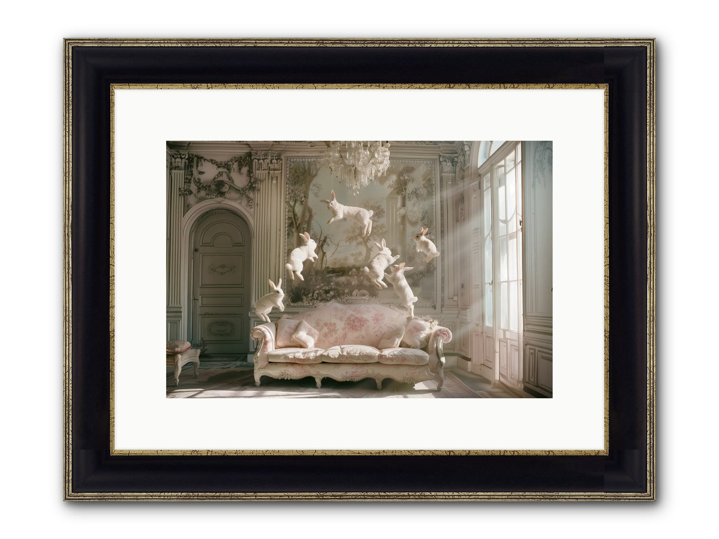 Joie De Vivre No. 2 Framed Print - Black & Gold 15x10