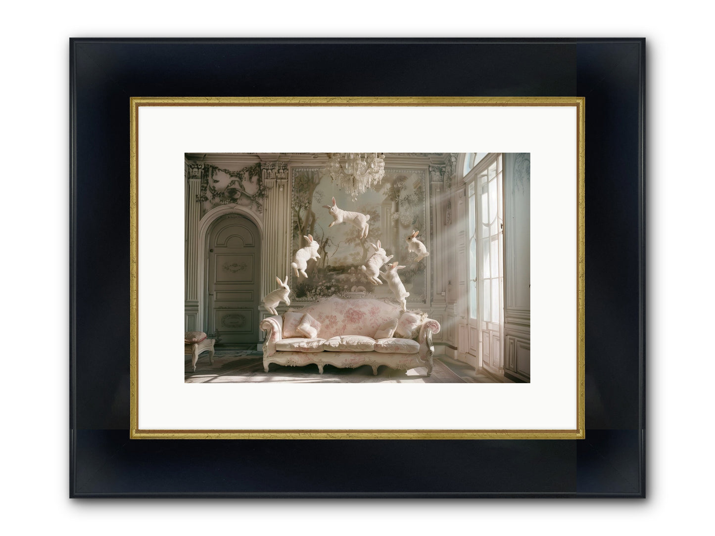 Joie De Vivre No. 2 Framed Print - Wide Black w/Gold 15x10