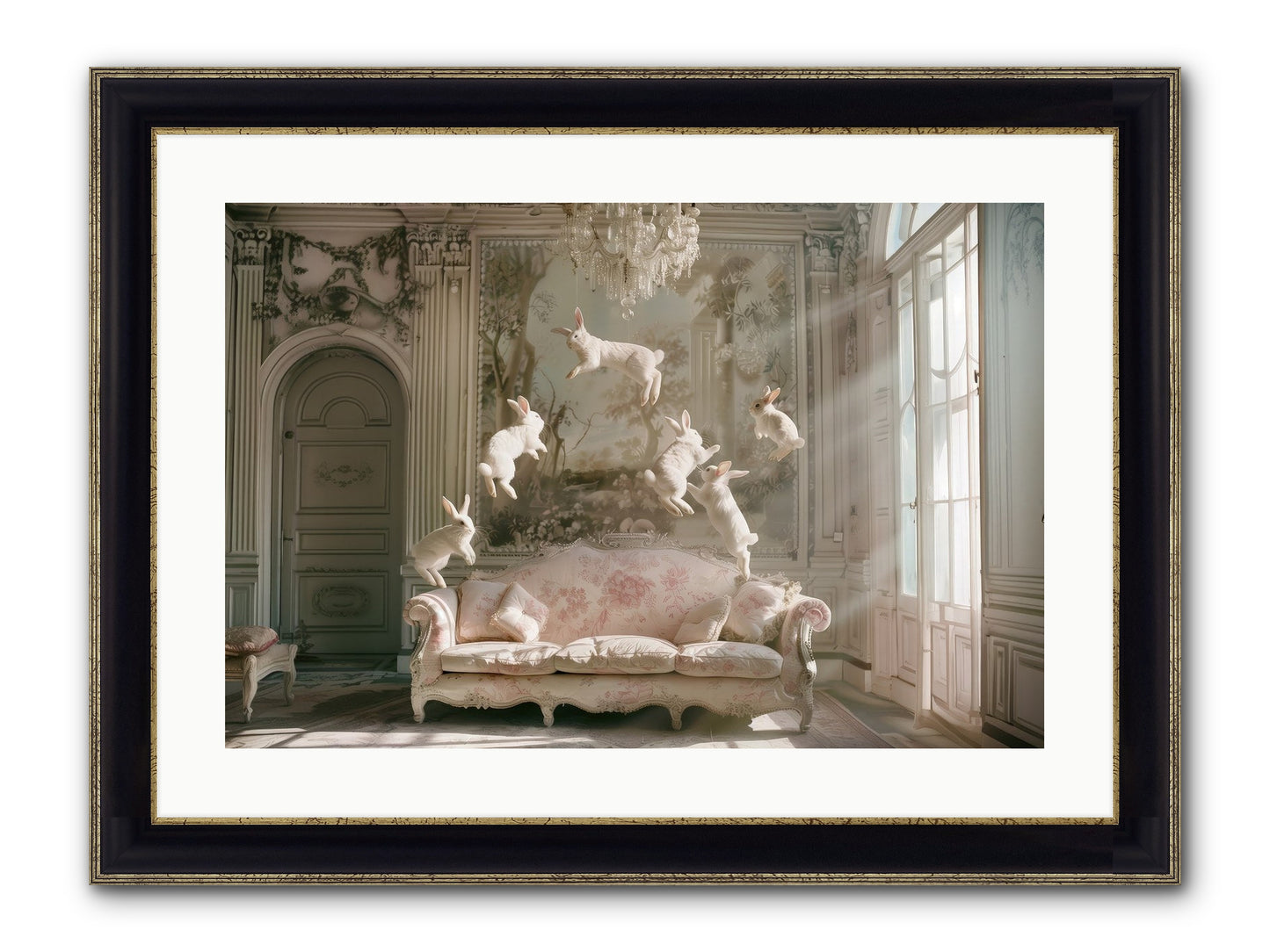 Joie De Vivre No. 2 Framed Print - Black & Gold 24x16