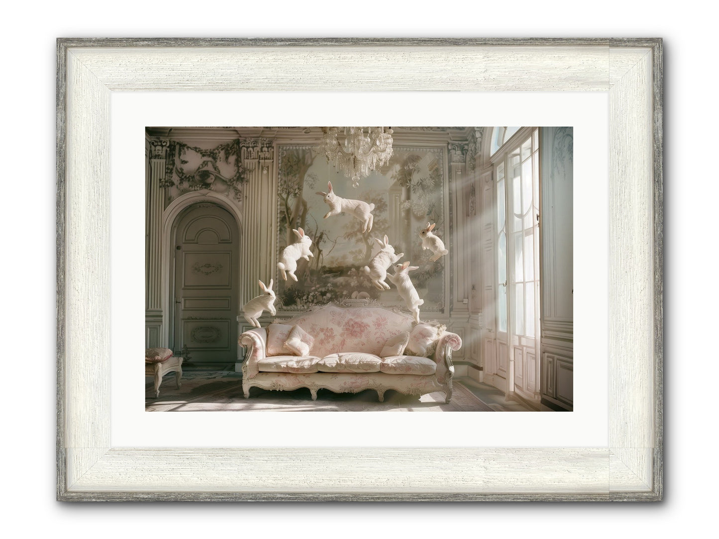 Joie De Vivre No. 2 Framed Print - Driftwood White 24x16