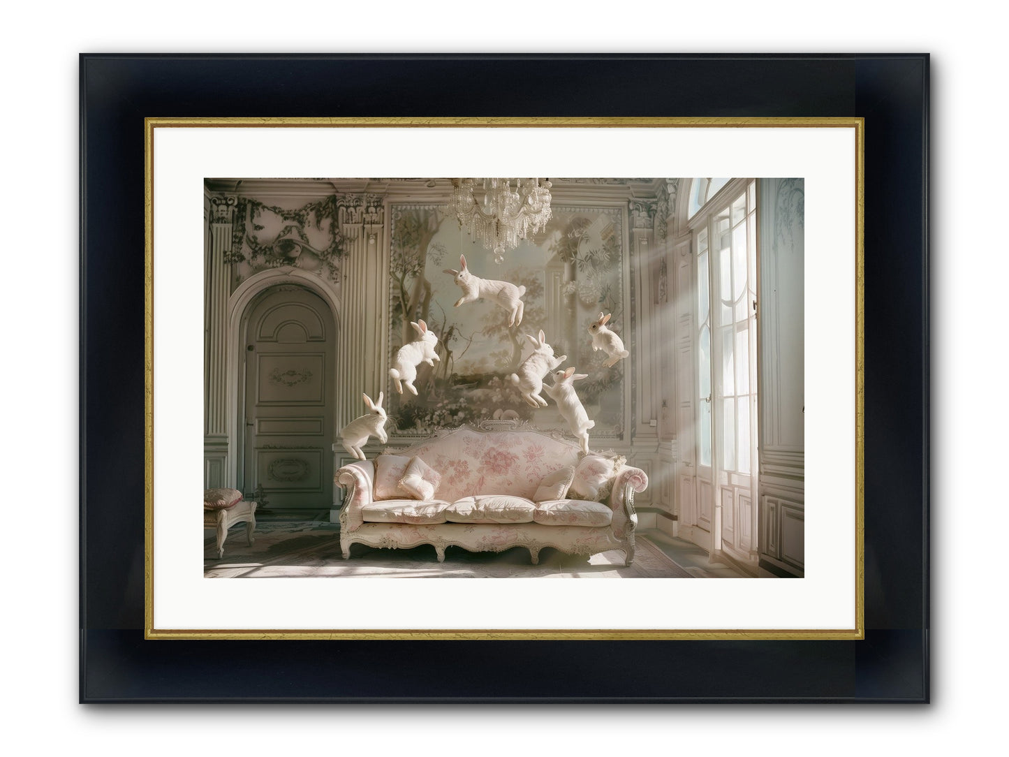 Joie De Vivre No. 2 Framed Print - Wide Black w/Gold 24x16