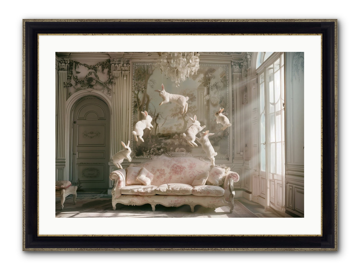 Joie De Vivre No. 2 Framed Print - Black & Gold 30x20