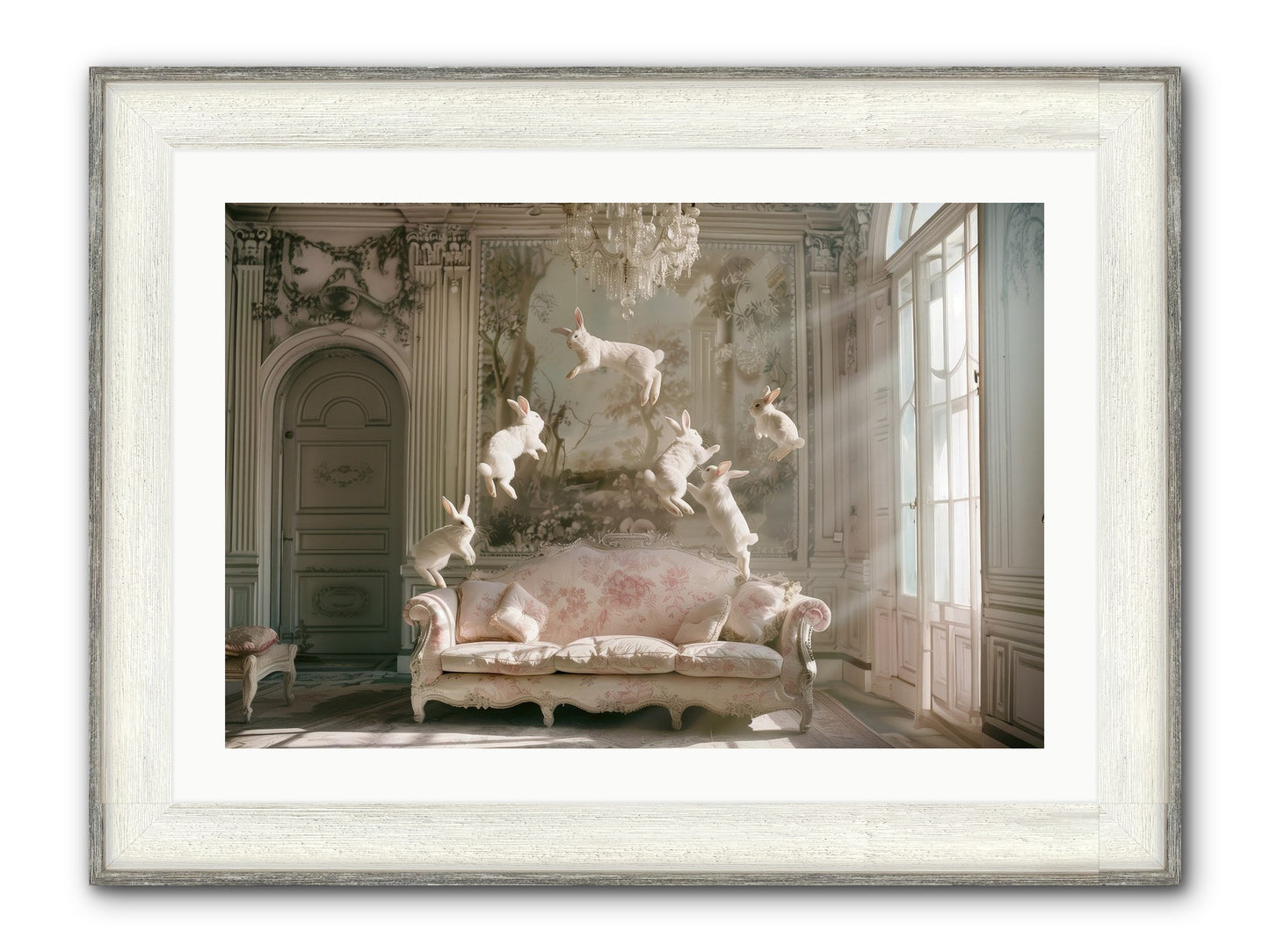 Joie De Vivre No. 2 Framed Print - Driftwood White 30x20