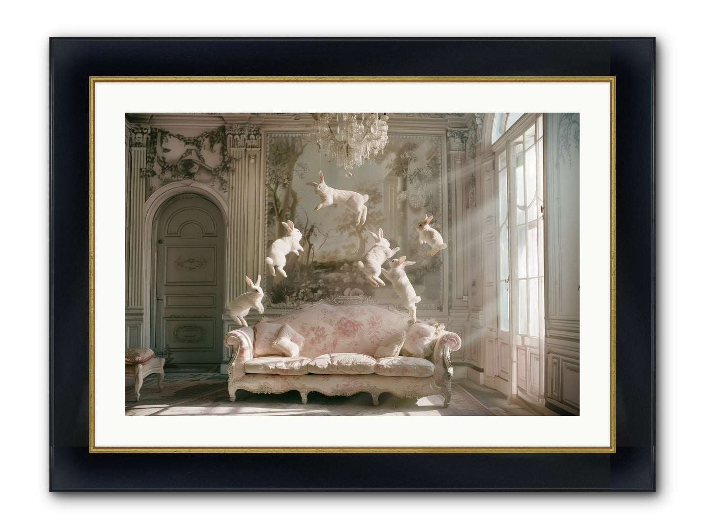 Joie De Vivre No. 2 Framed Print - Wide Black w/Gold 30x20