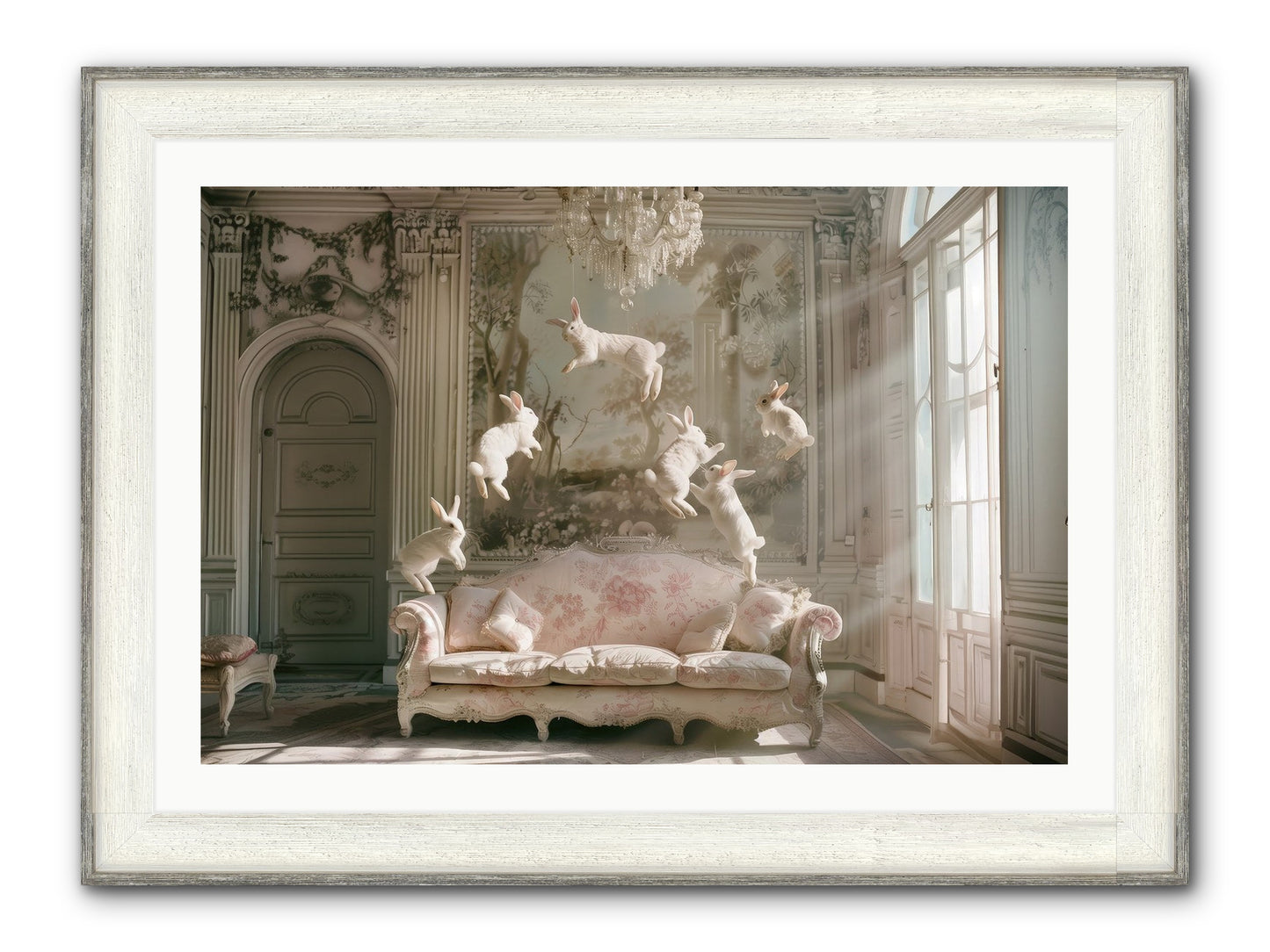 Joie De Vivre No. 2 Framed Print - Driftwood White 36x24