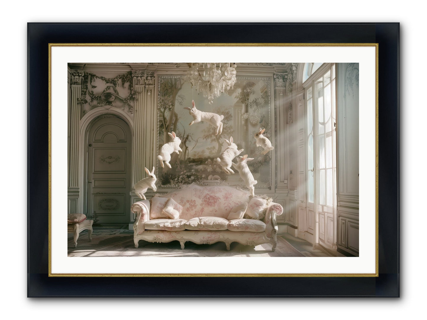 Joie De Vivre No. 2 Framed Print - Wide Black w/Gold 36x24