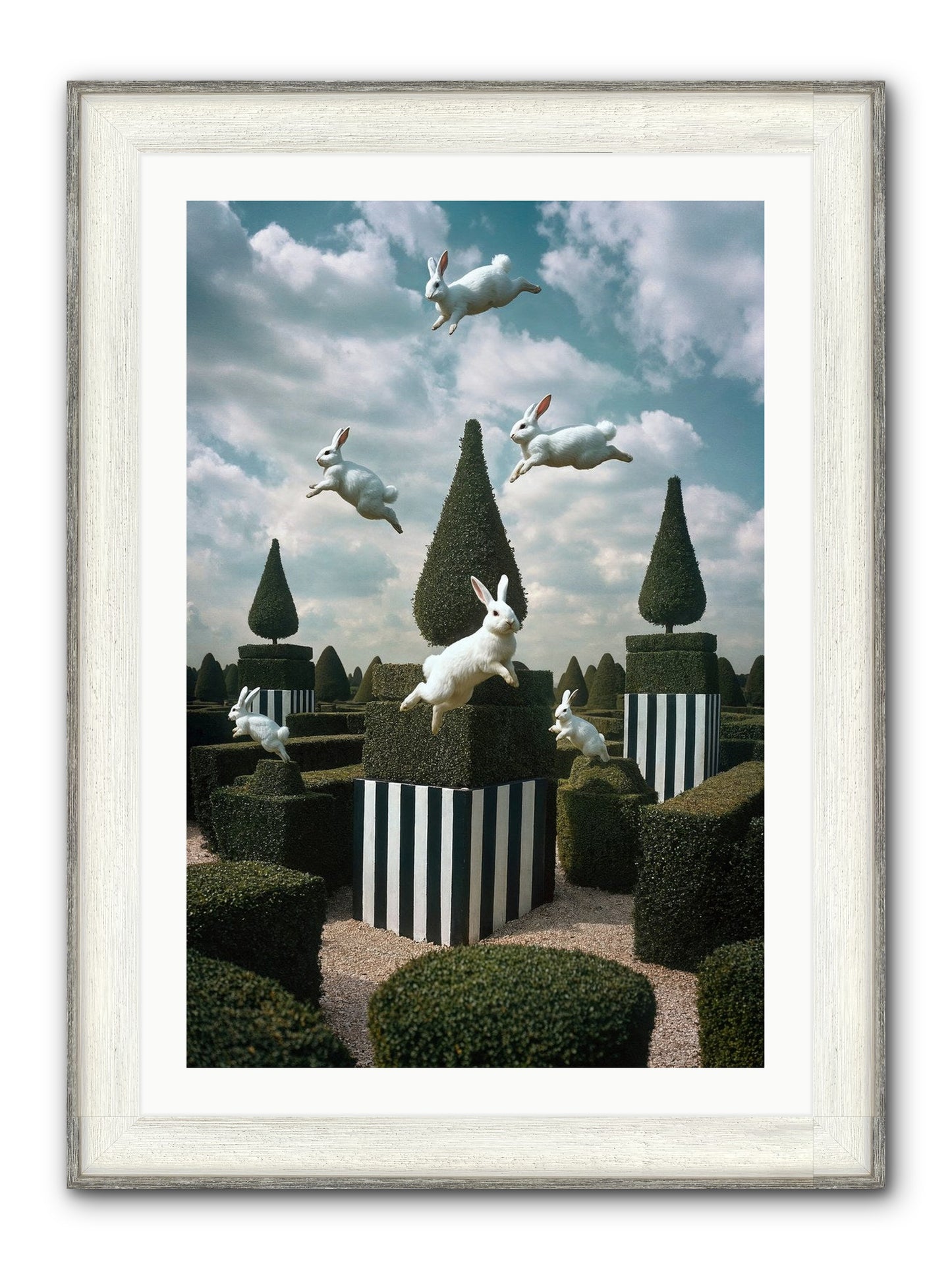 Jolly Good Time No. 1 Framed Print - Driftwood White 24x36
