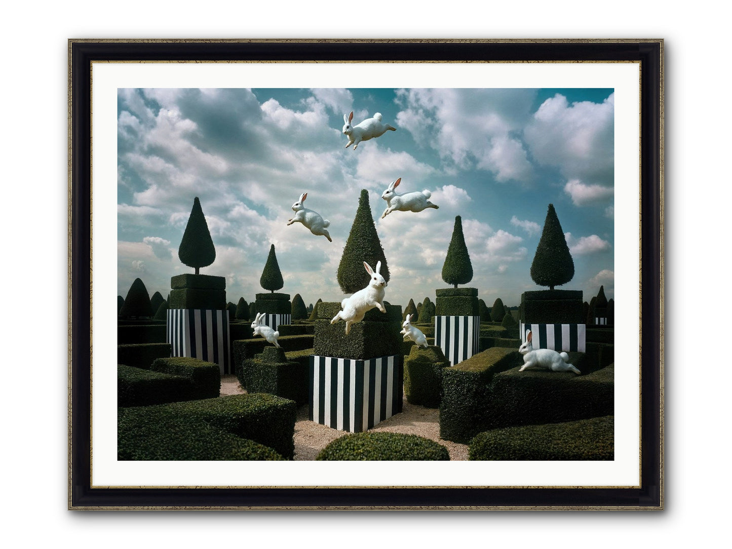 Jolly Good Time No. 2 Framed Print - Black & Gold 40x30