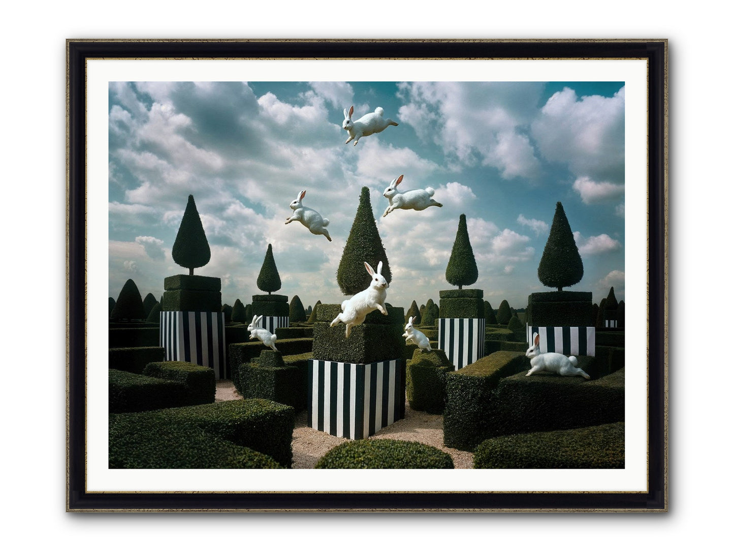 Jolly Good Time No. 2 Framed Print - Black & Gold 48x36