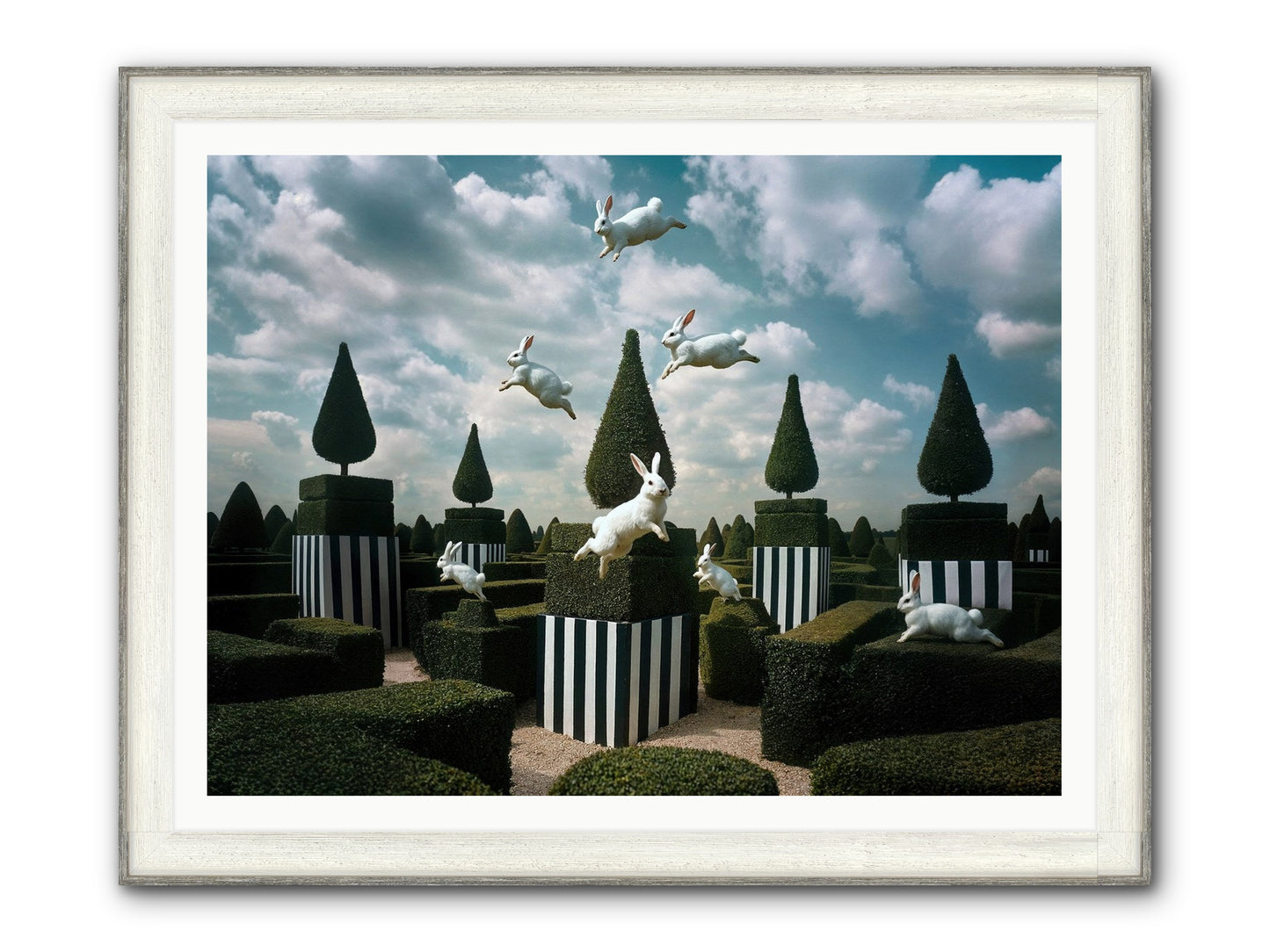 Jolly Good Time No. 2 Framed Print - Driftwood White 48x36