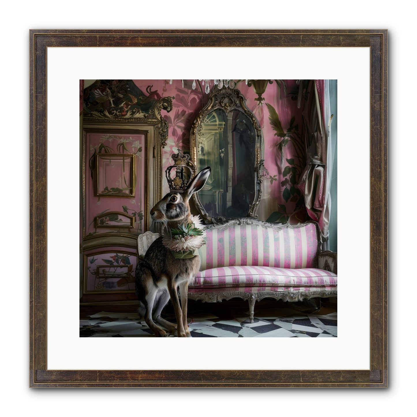 Jonquille Framed Print - Slimwoods Black/Gold 16x16