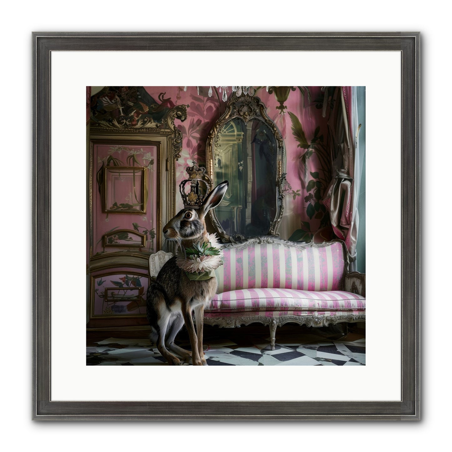 Jonquille Framed Print - Slimwoods Black/Silver 16x16