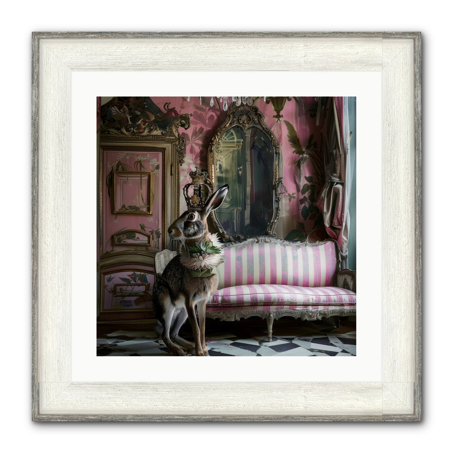 Jonquille Framed Print - Driftwood White 20x20
