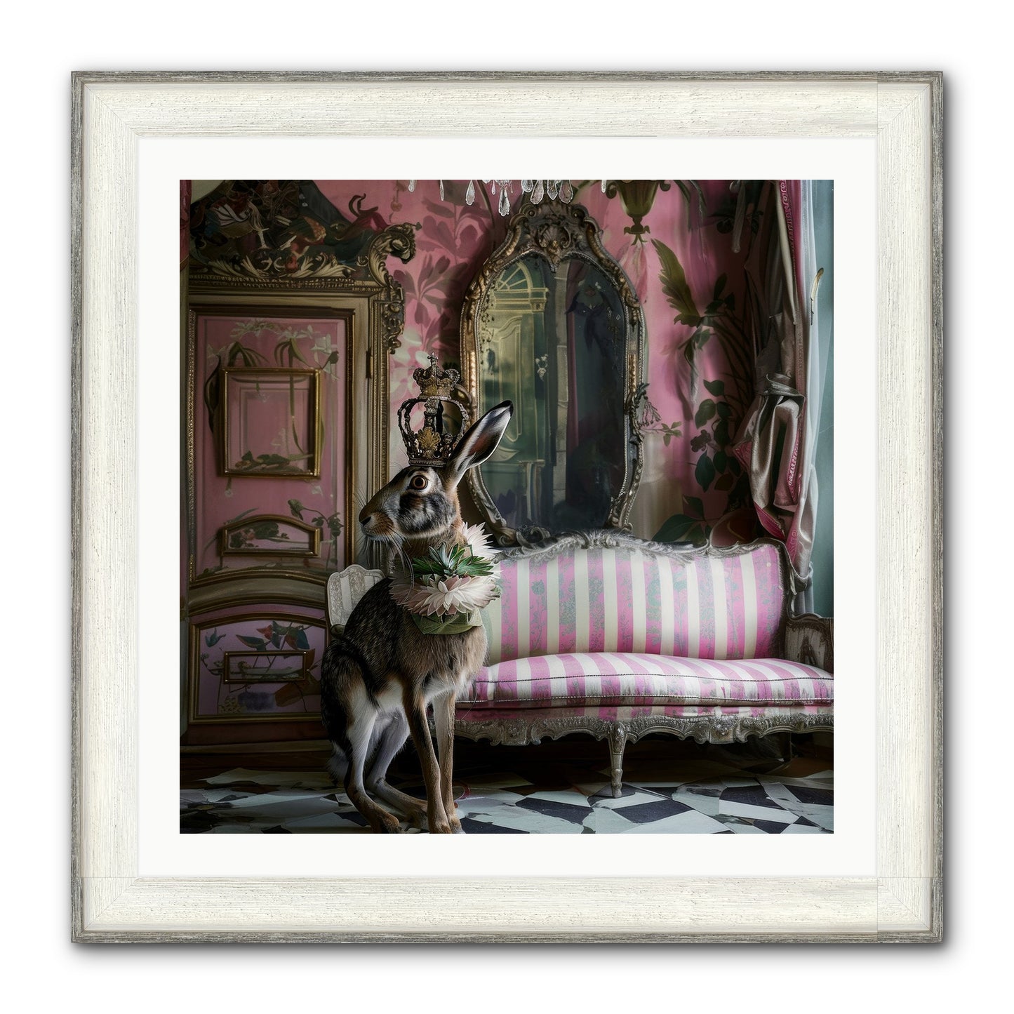 Jonquille Framed Print - Driftwood White 30x30