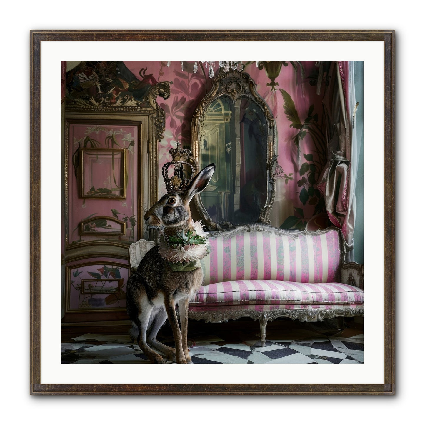 Jonquille Framed Print - Slimwoods Black/Gold 30x30