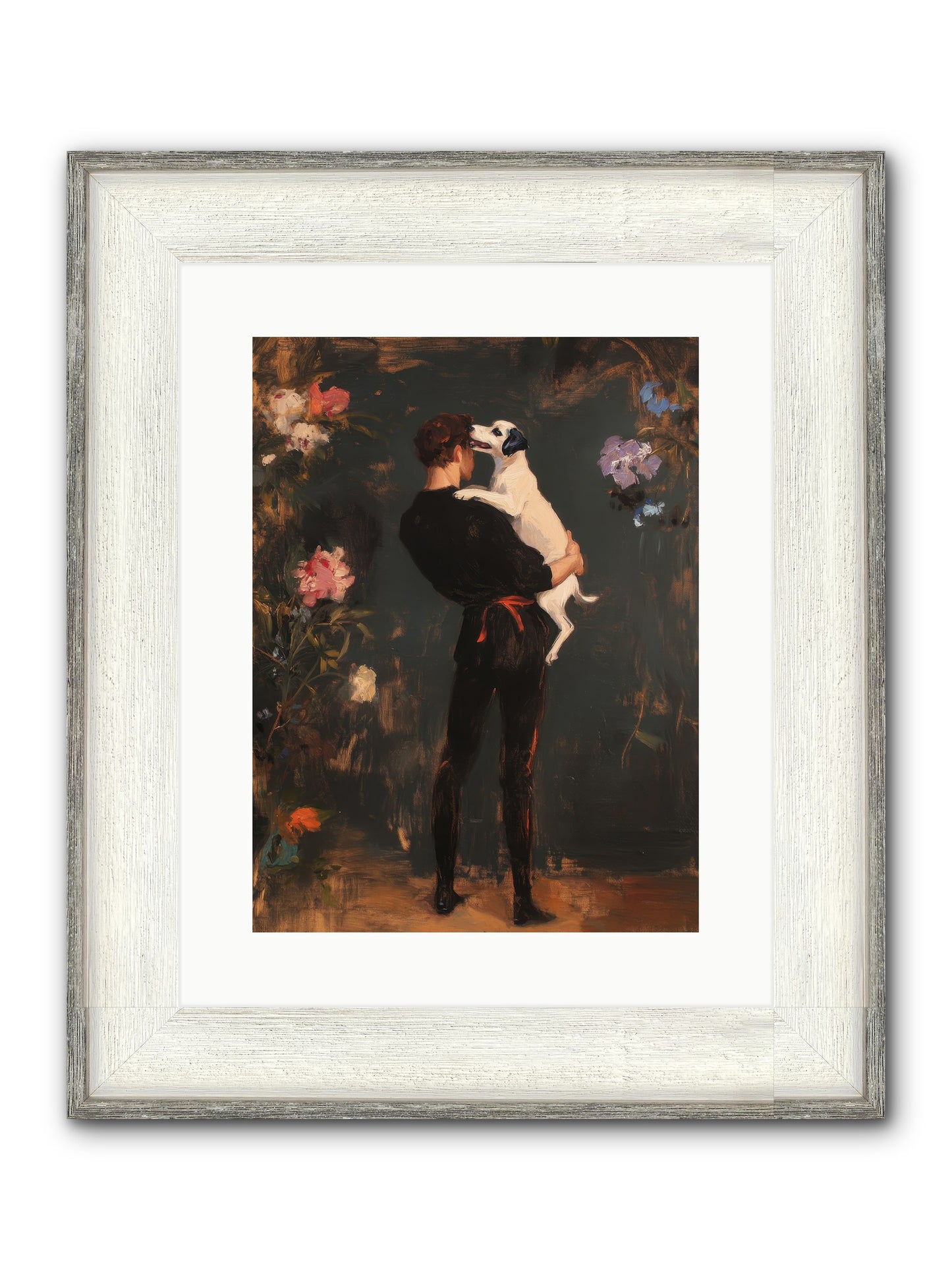Journey's Best Friend Framed Print - Driftwood White 12x16