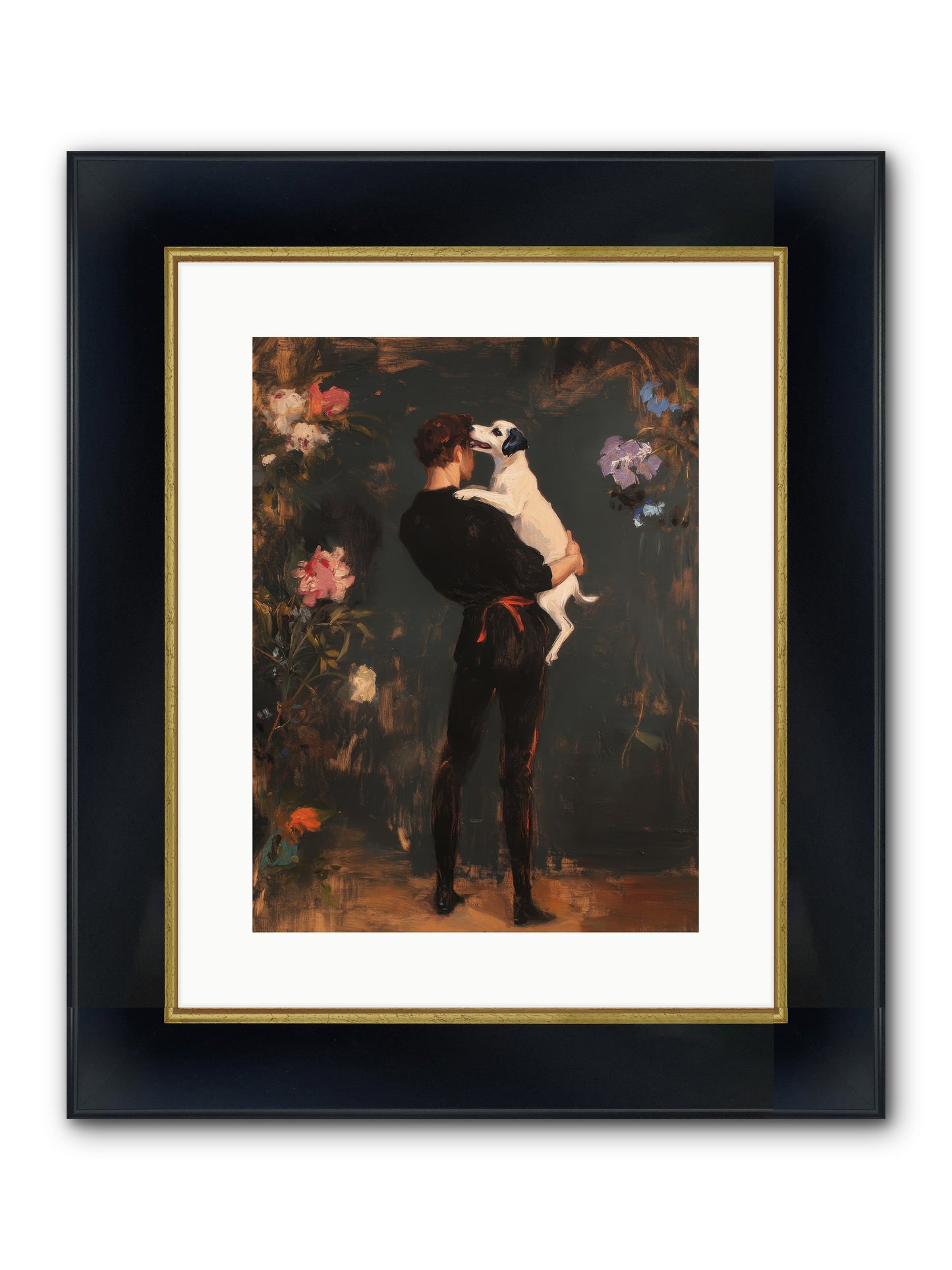 Journey's Best Friend Framed Print - Wide Black w/Gold 12x16