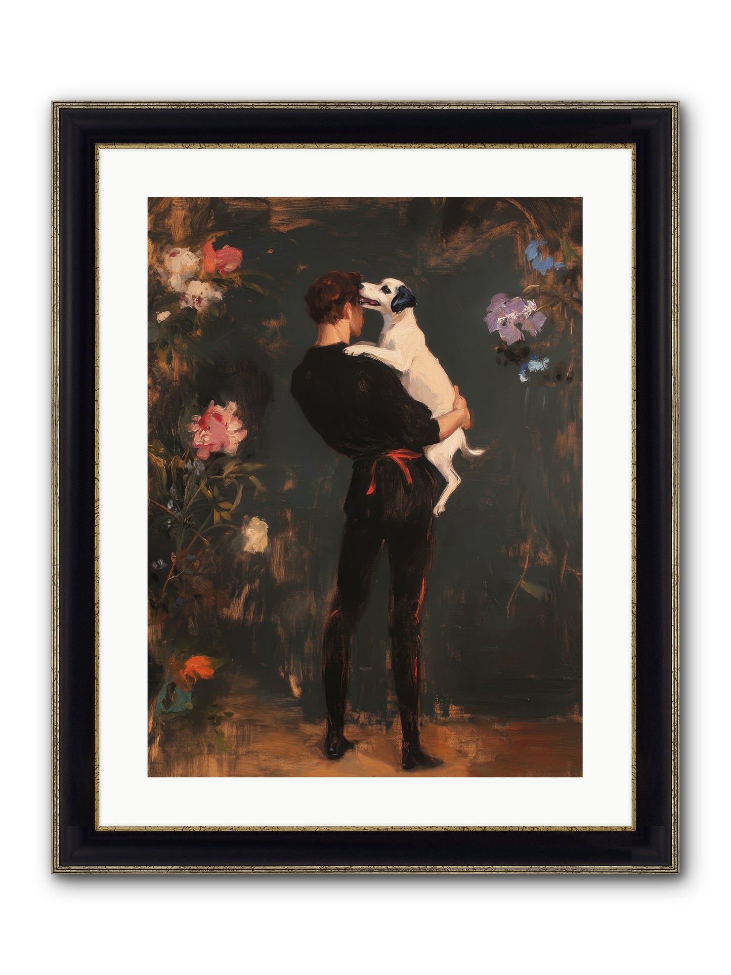 Journey's Best Friend Framed Print - Black & Gold 18x24