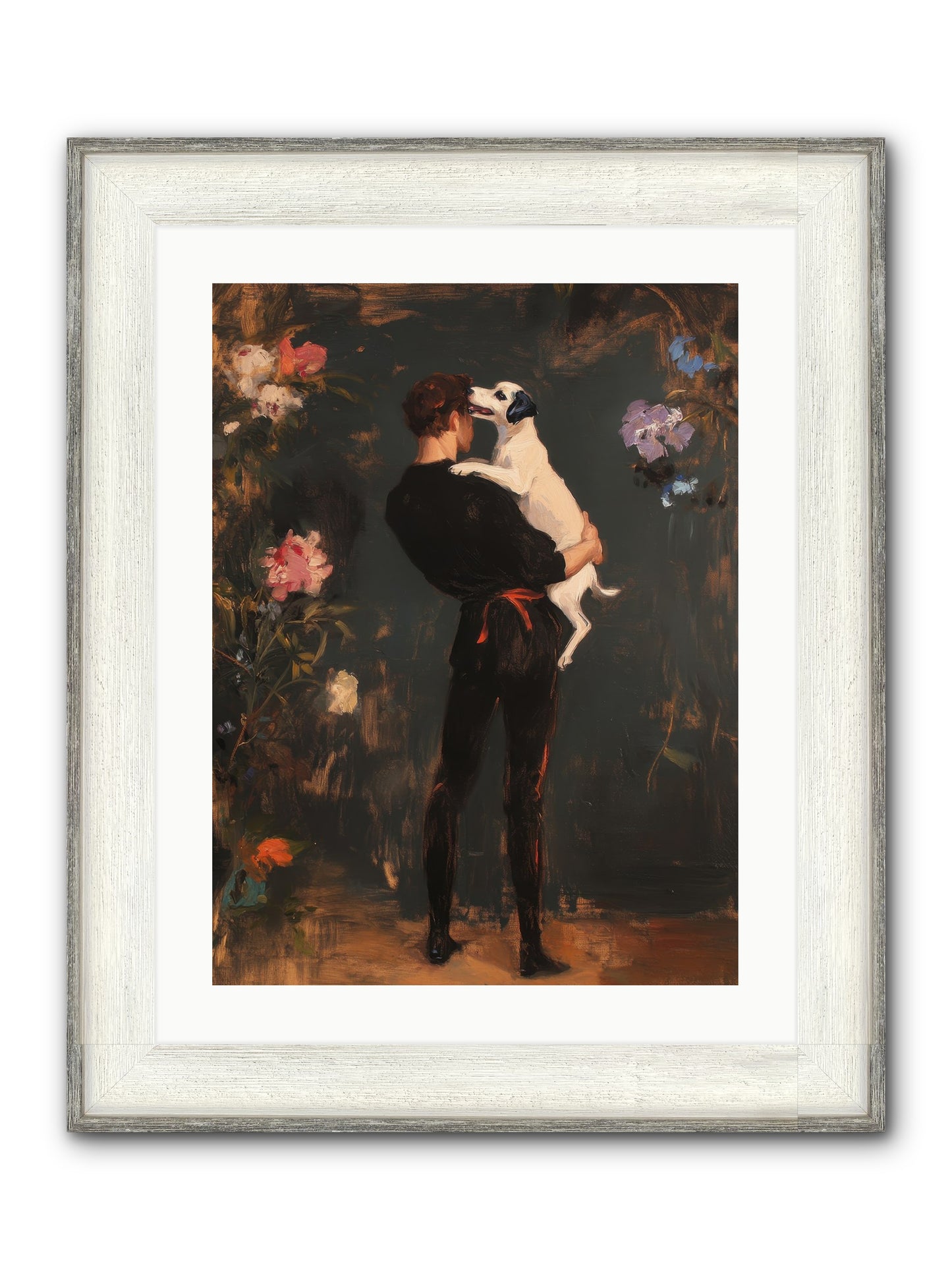 Journey's Best Friend Framed Print - Driftwood White 18x24
