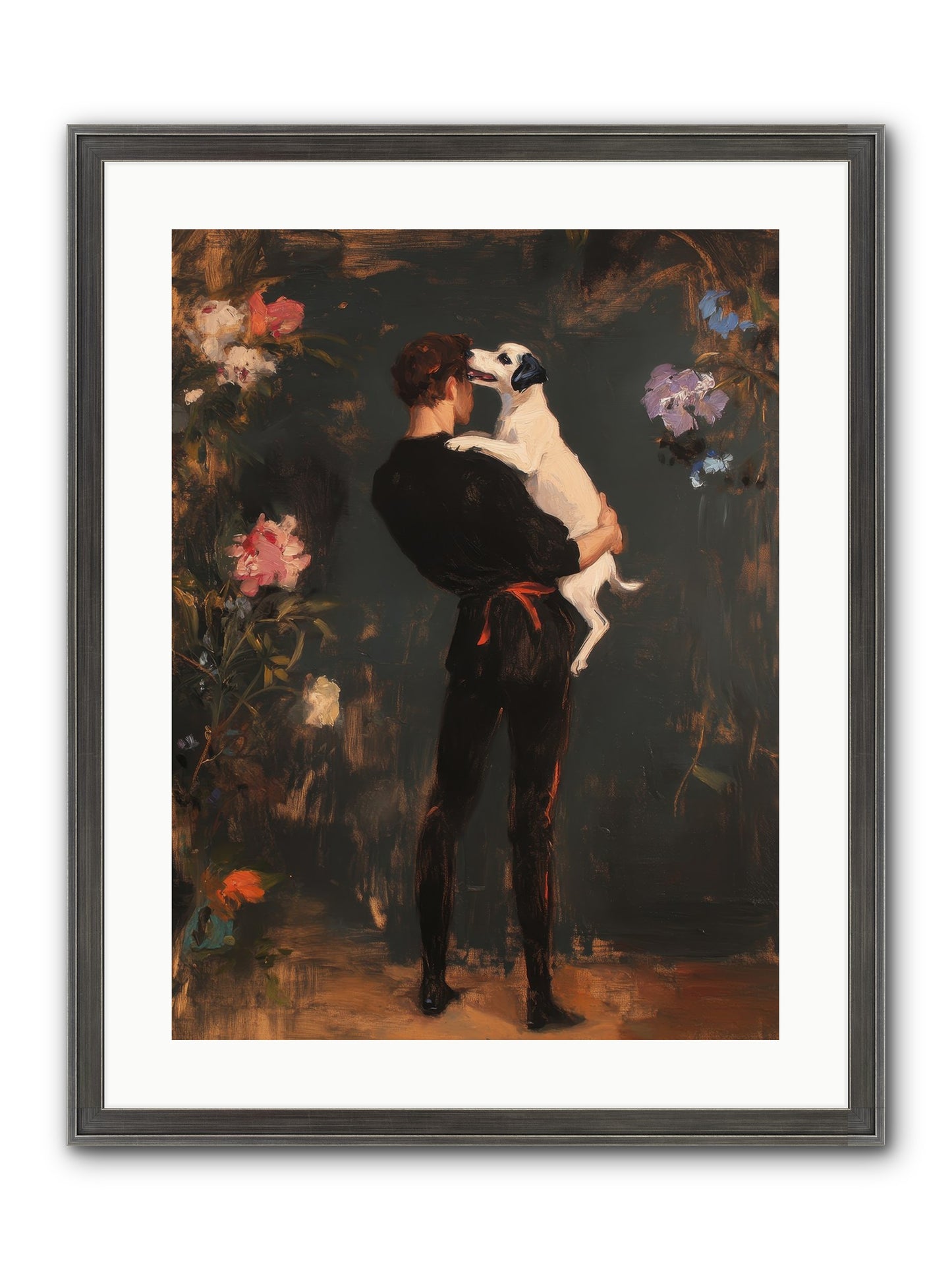 Journey's Best Friend Framed Print - Slimwoods Black/Silver 18x24