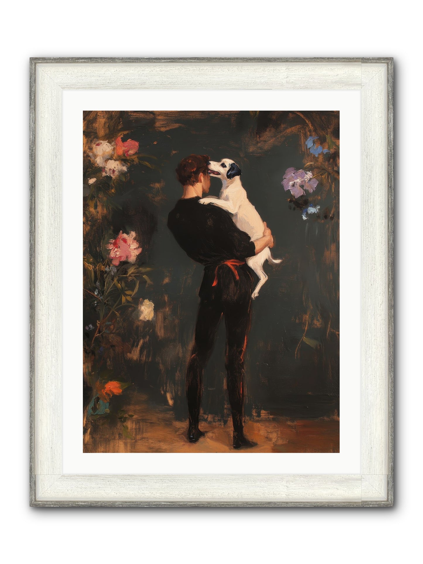 Journey's Best Friend Framed Print - Driftwood White 24x32