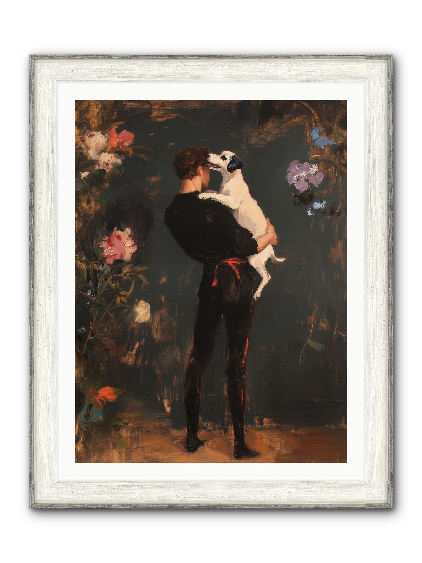 Journey's Best Friend Framed Print - Driftwood White 30x40