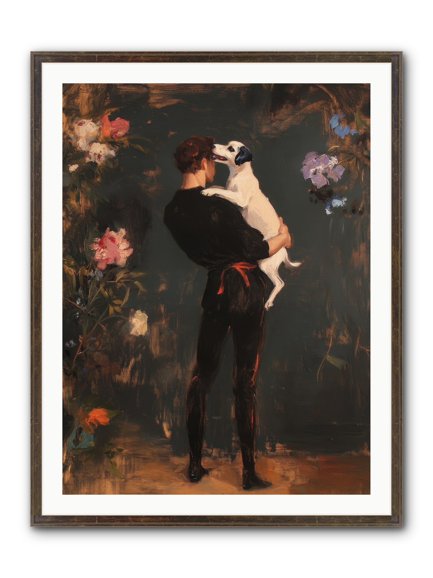 Journey's Best Friend Framed Print - Slimwoods Black/Gold 30x40