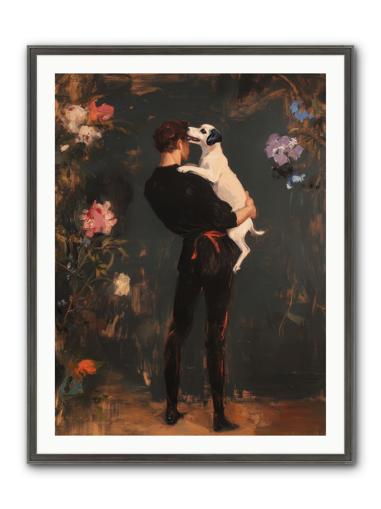Journey's Best Friend Framed Print - Slimwoods Black/Silver 30x40
