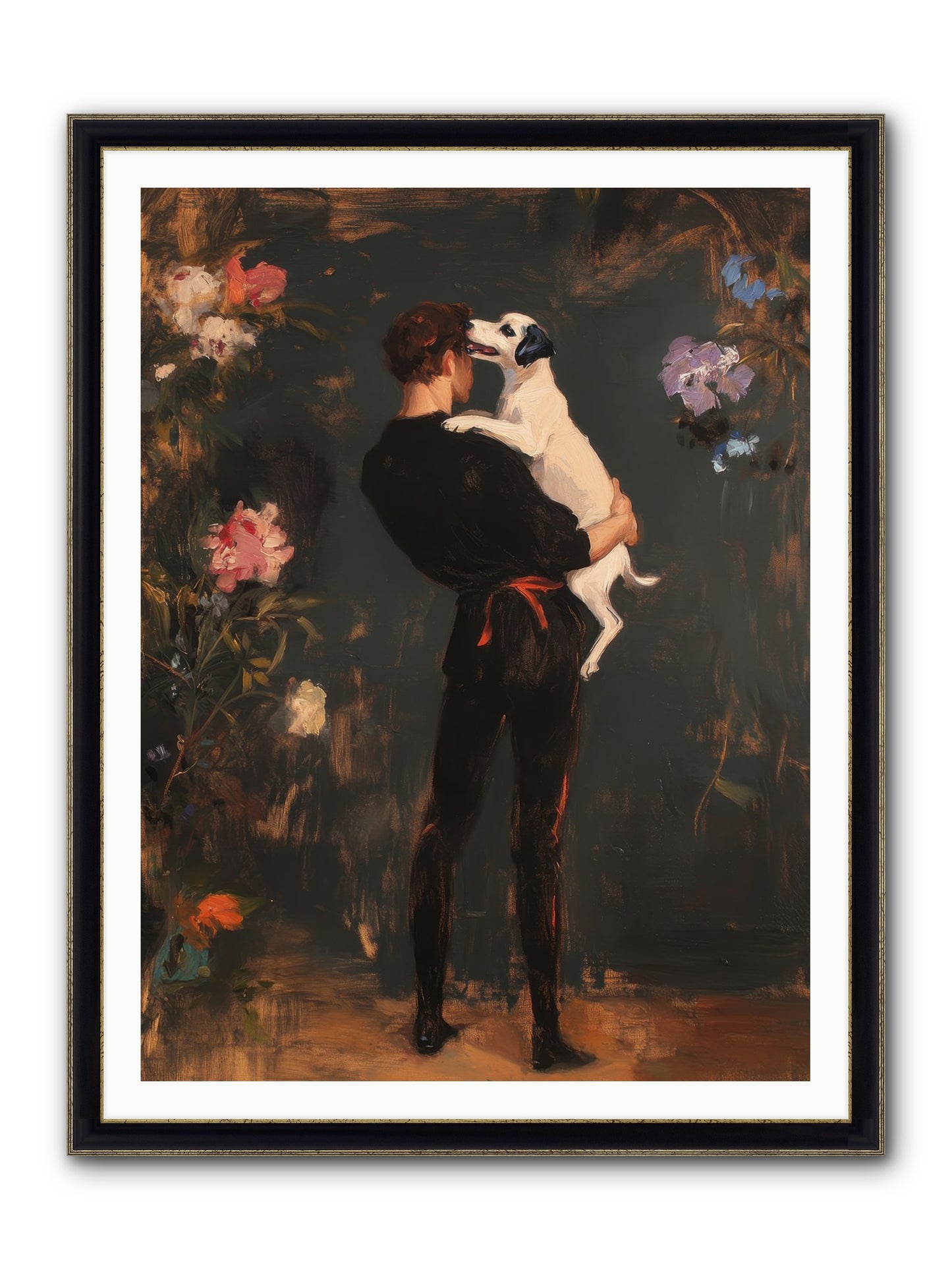 Journey's Best Friend Framed Print - Black & Gold 36x48
