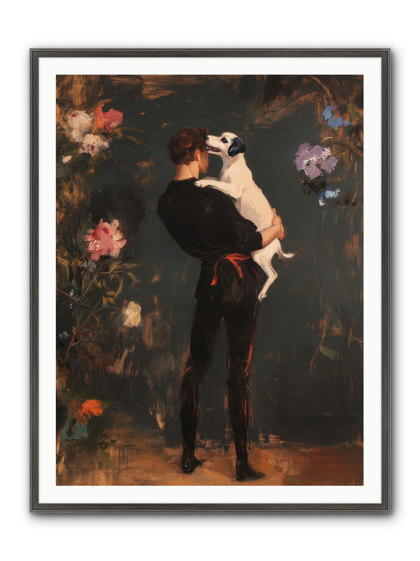 Journey's Best Friend Framed Print - Slimwoods Black/Silver 36x48