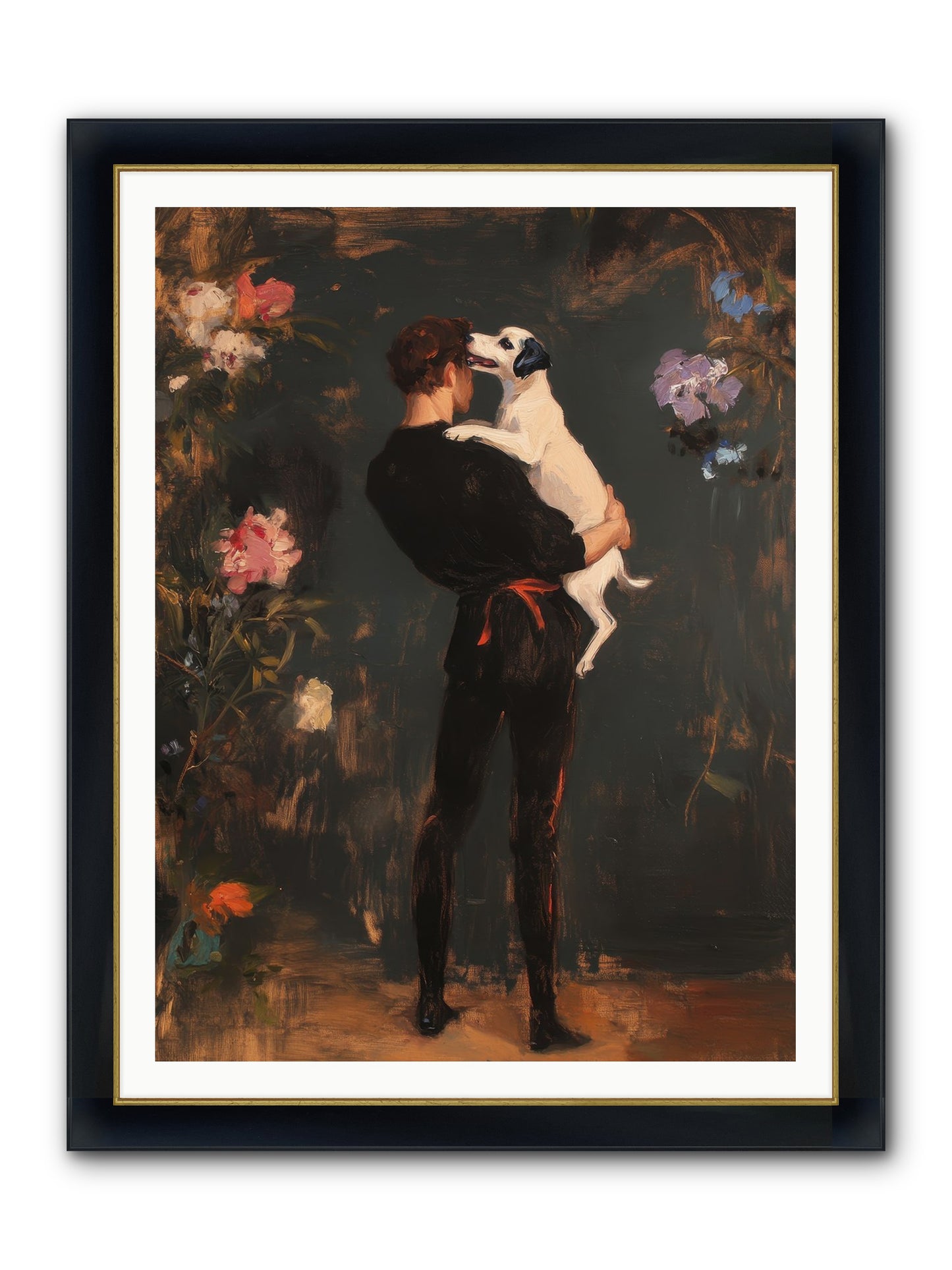 Journey's Best Friend Framed Print - Wide Black w/Gold 36x48