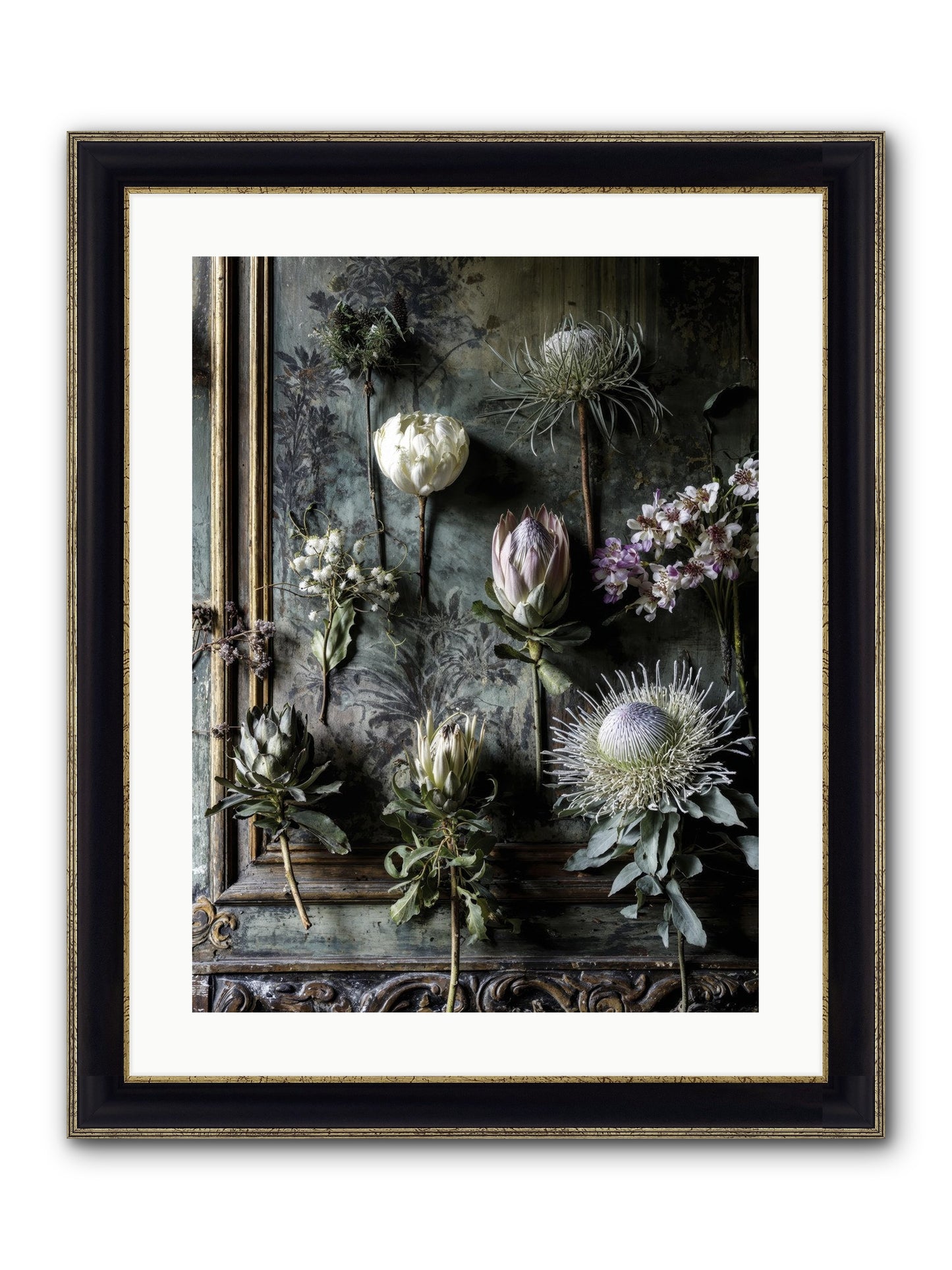 Joy's Beautiful Melancholy Framed Print - Black & Gold 18x24