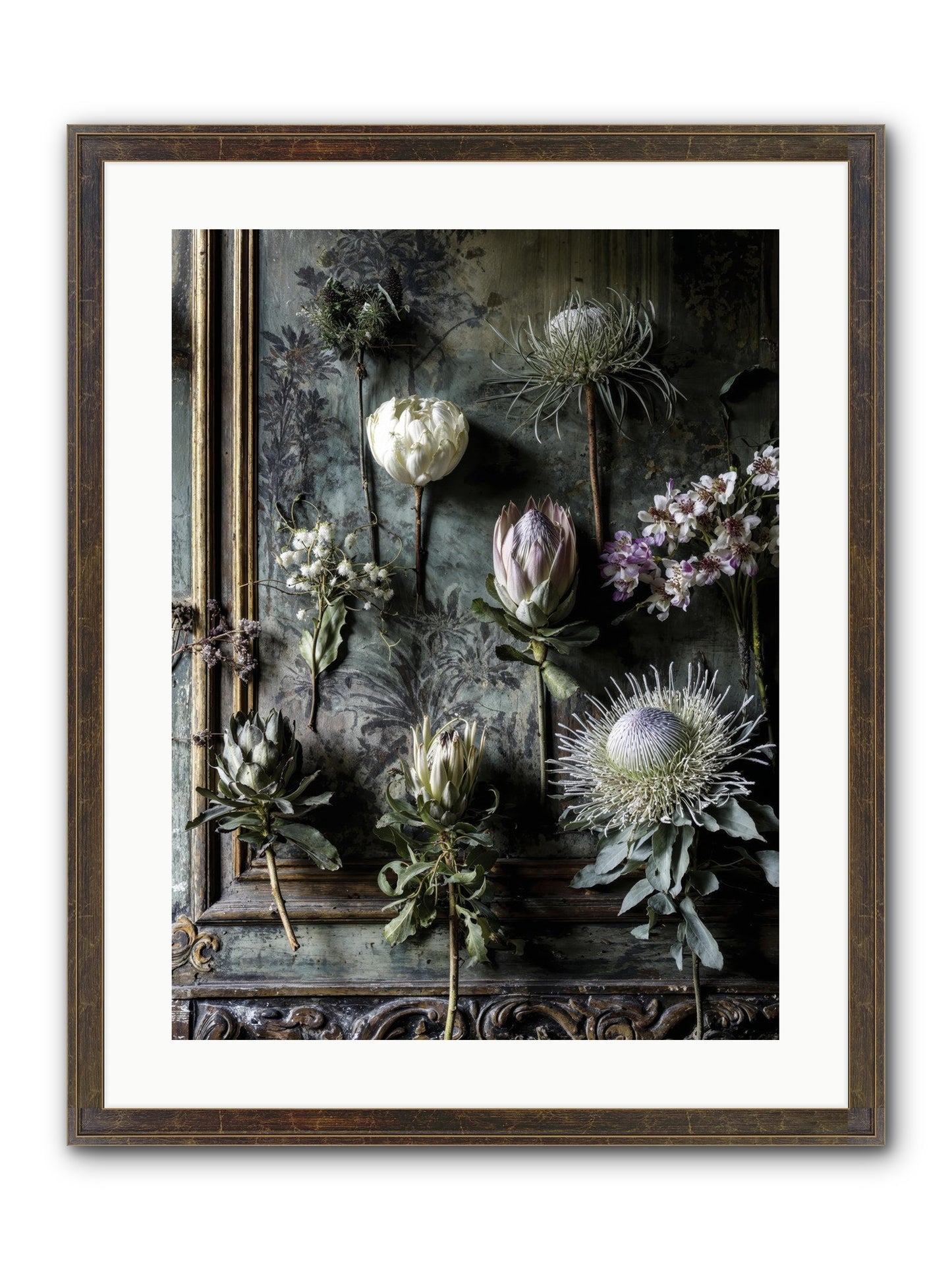Joy's Beautiful Melancholy Framed Print - Slimwoods Black/Gold 18x24
