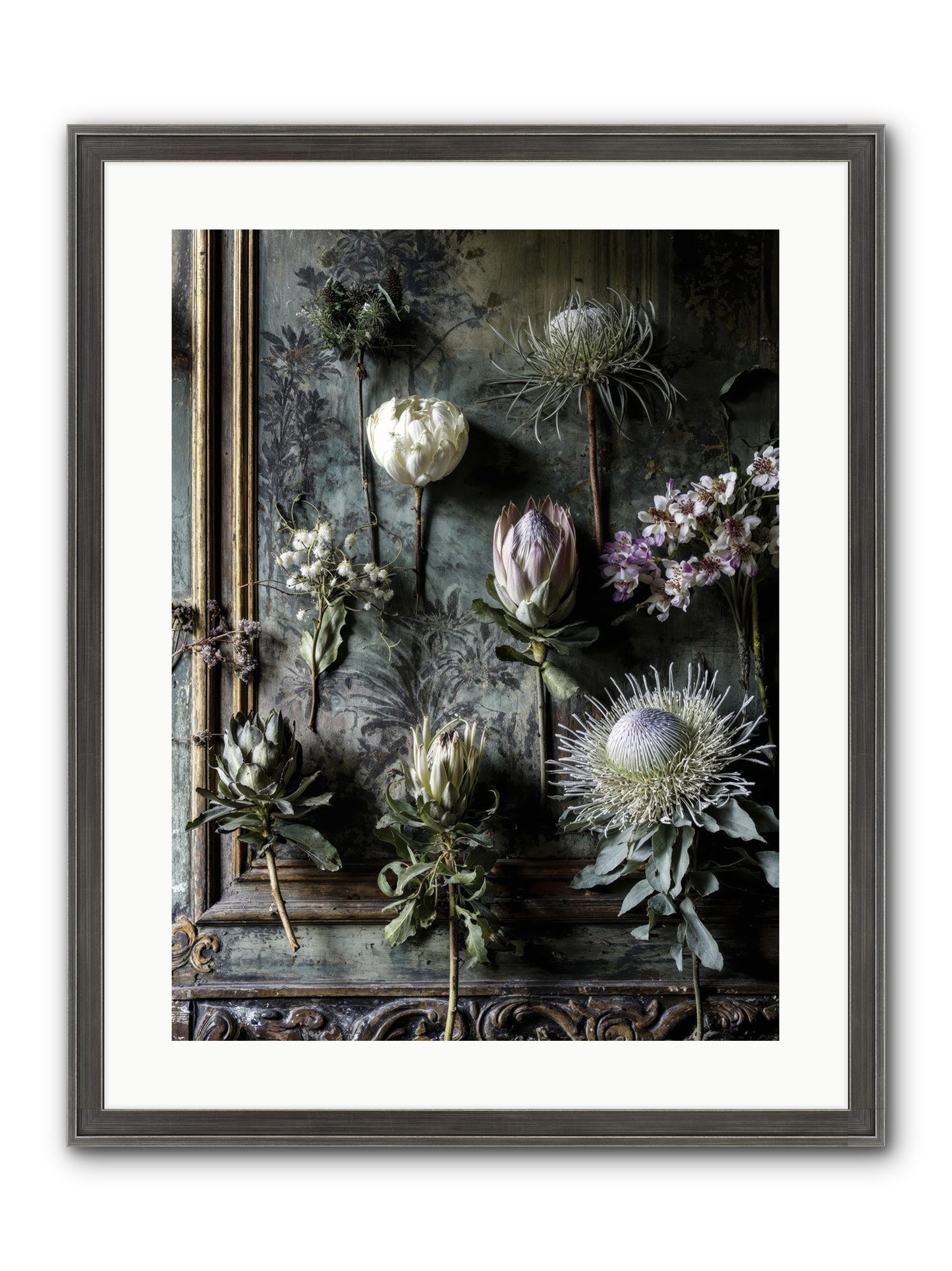 Joy's Beautiful Melancholy Framed Print - Slimwoods Black/Silver 18x24